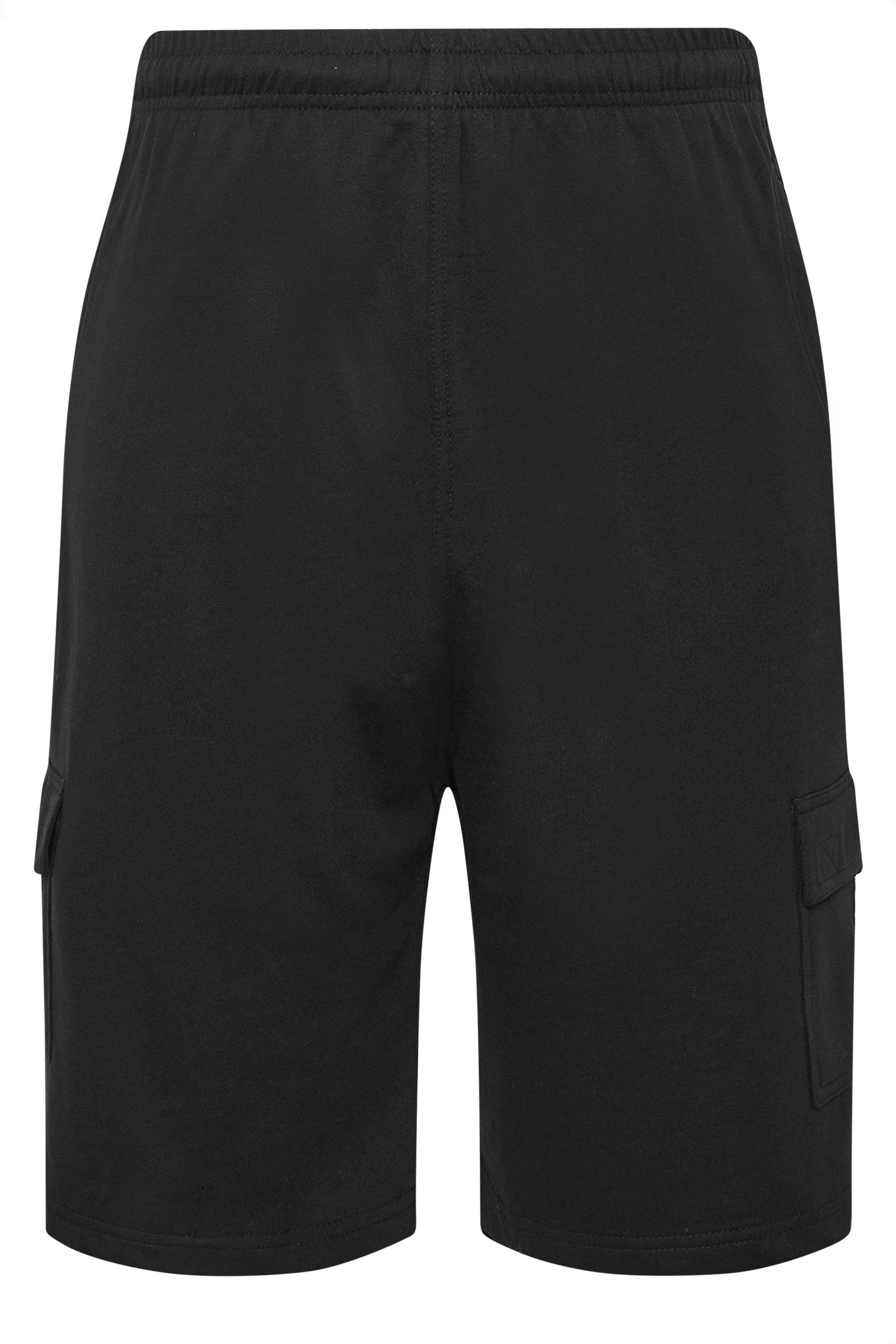 KAM Big & Tall Black Jersey Cargo Shorts | BadRhino 2