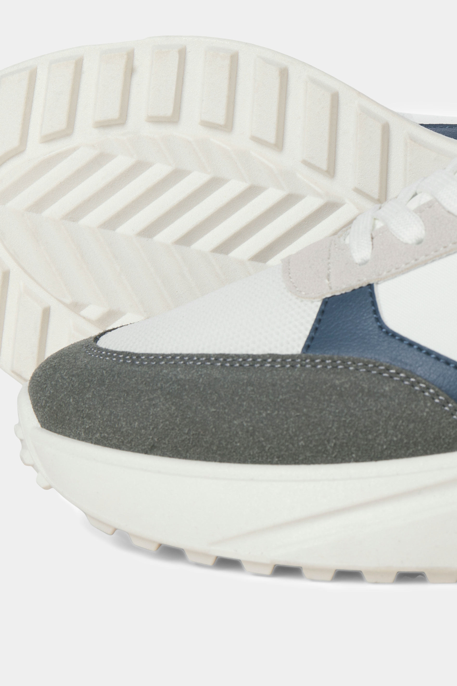 JACK & JONES White PU Runner Trainers | BadRhino 4