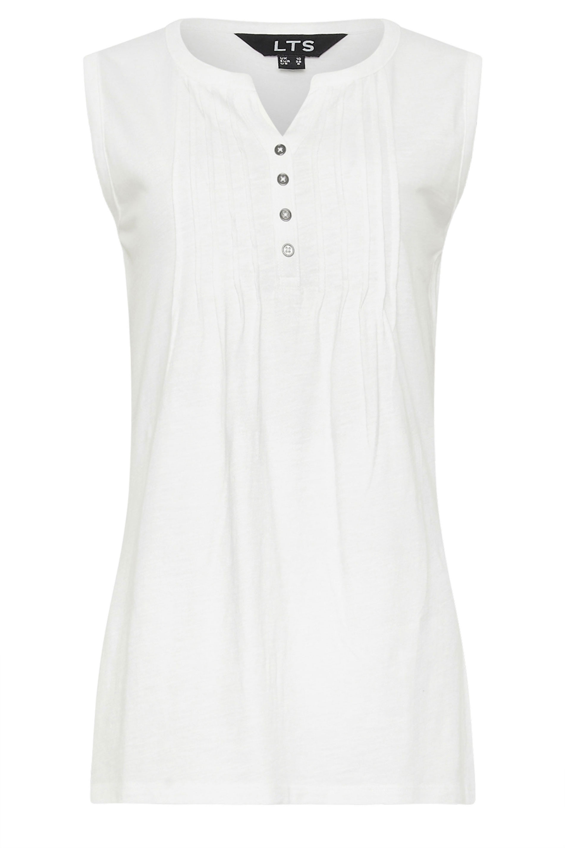 LTS 2 PACK Tall Women's Light Blue & White Cotton Henley Vest Tops | Long Tall Sally 9