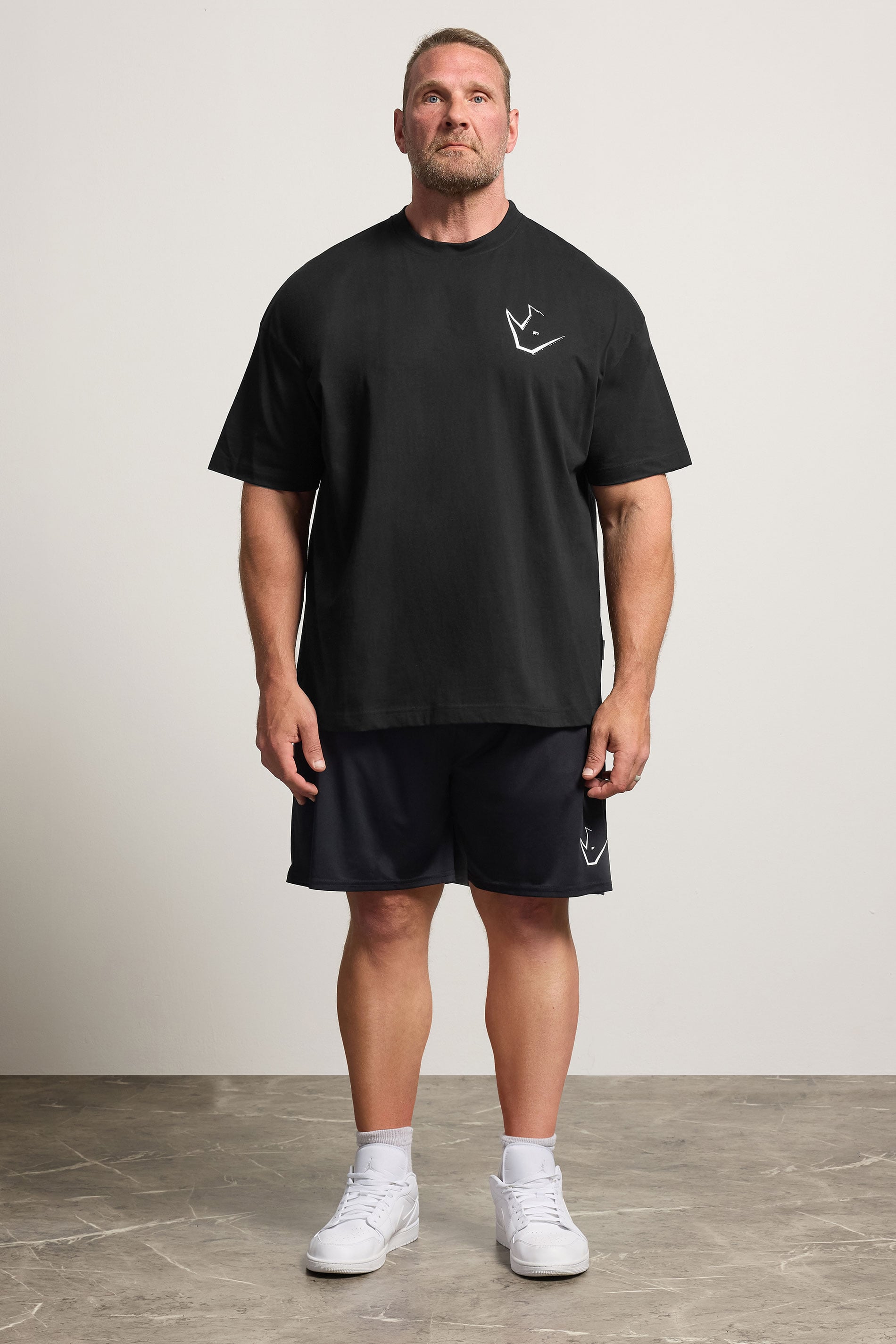IronRhino Big & Tall Black Old English Logo T-Shirt | BadRhino 5