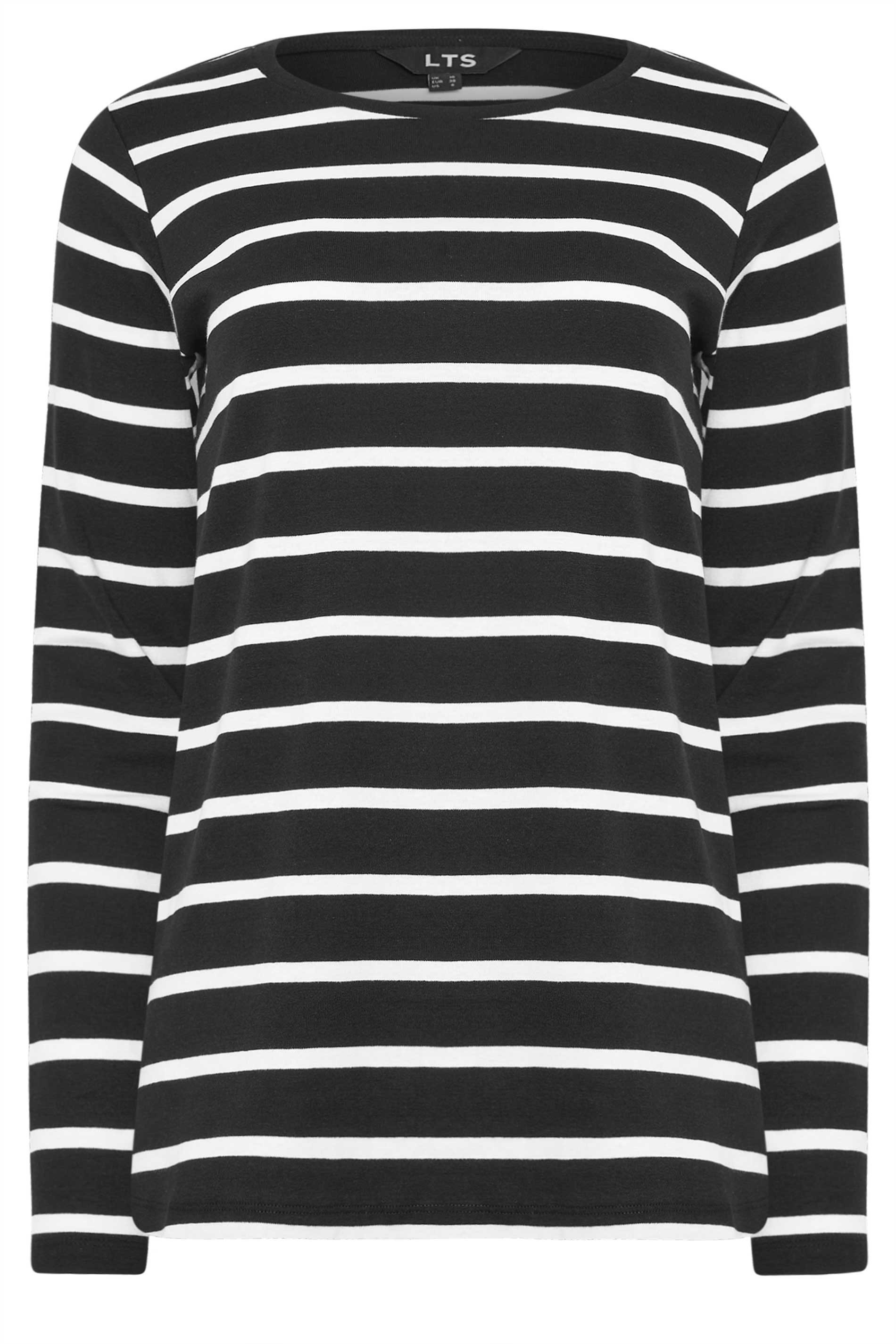 LTS Tall 2 PACK Black Stripe Print Long Sleeve T-Shirts | Long Tall Sally 8