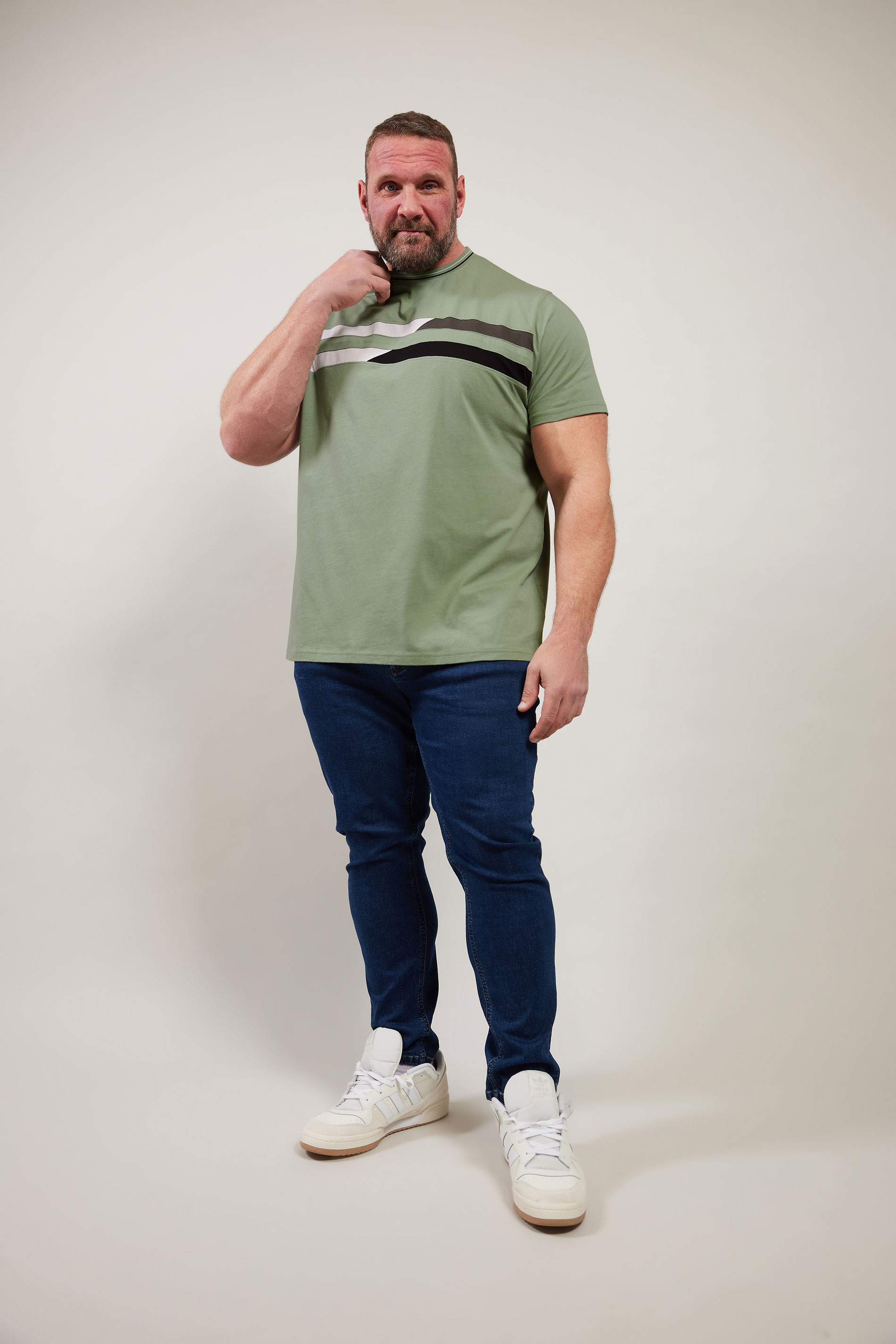 BadRhino Big & Tall Green Cut & Sew T-Shirt | BadRhino 1