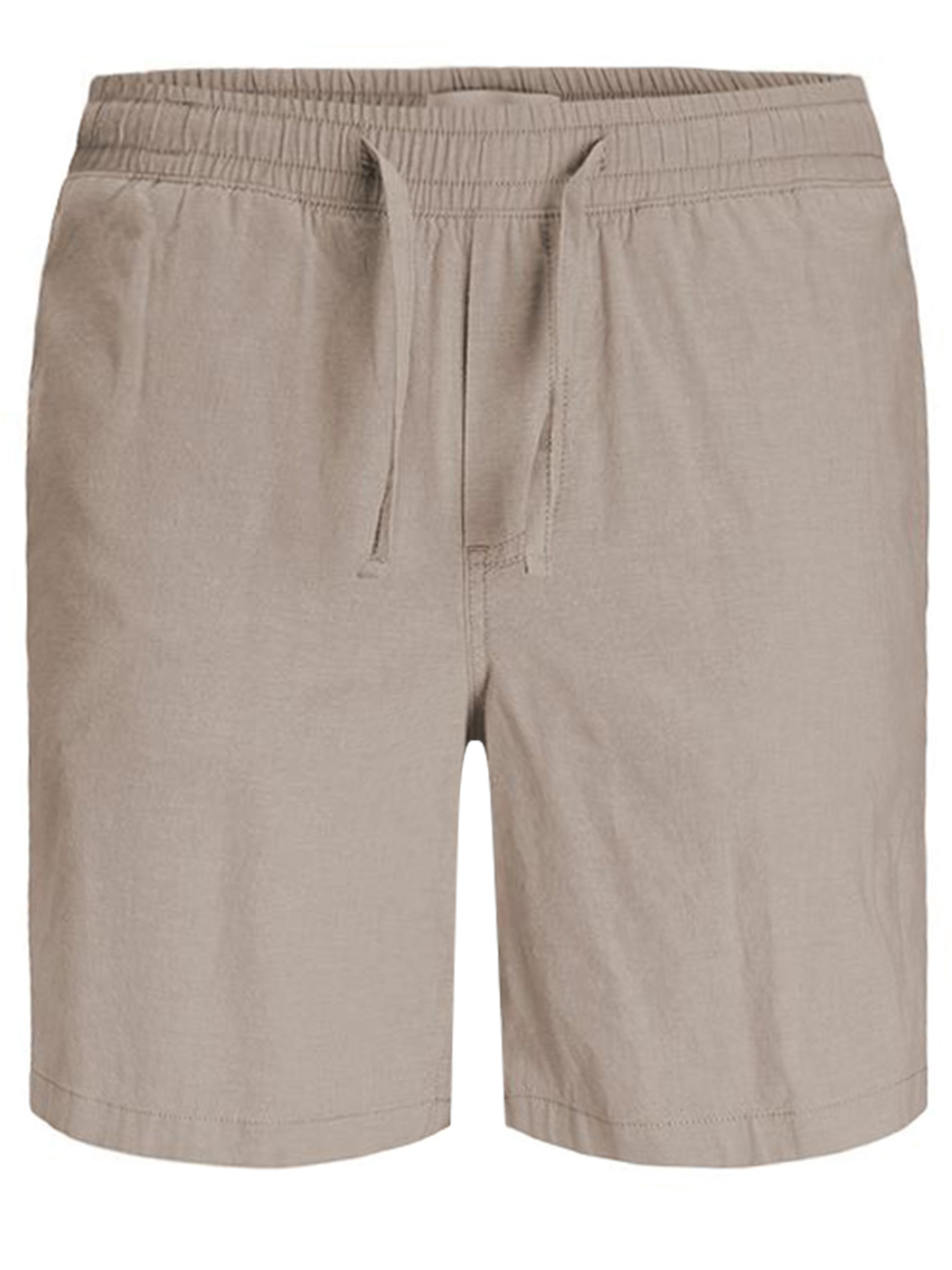 JACK & JONES Big & Tall Beige Brown Linen Blend Shorts | BadRhino 3