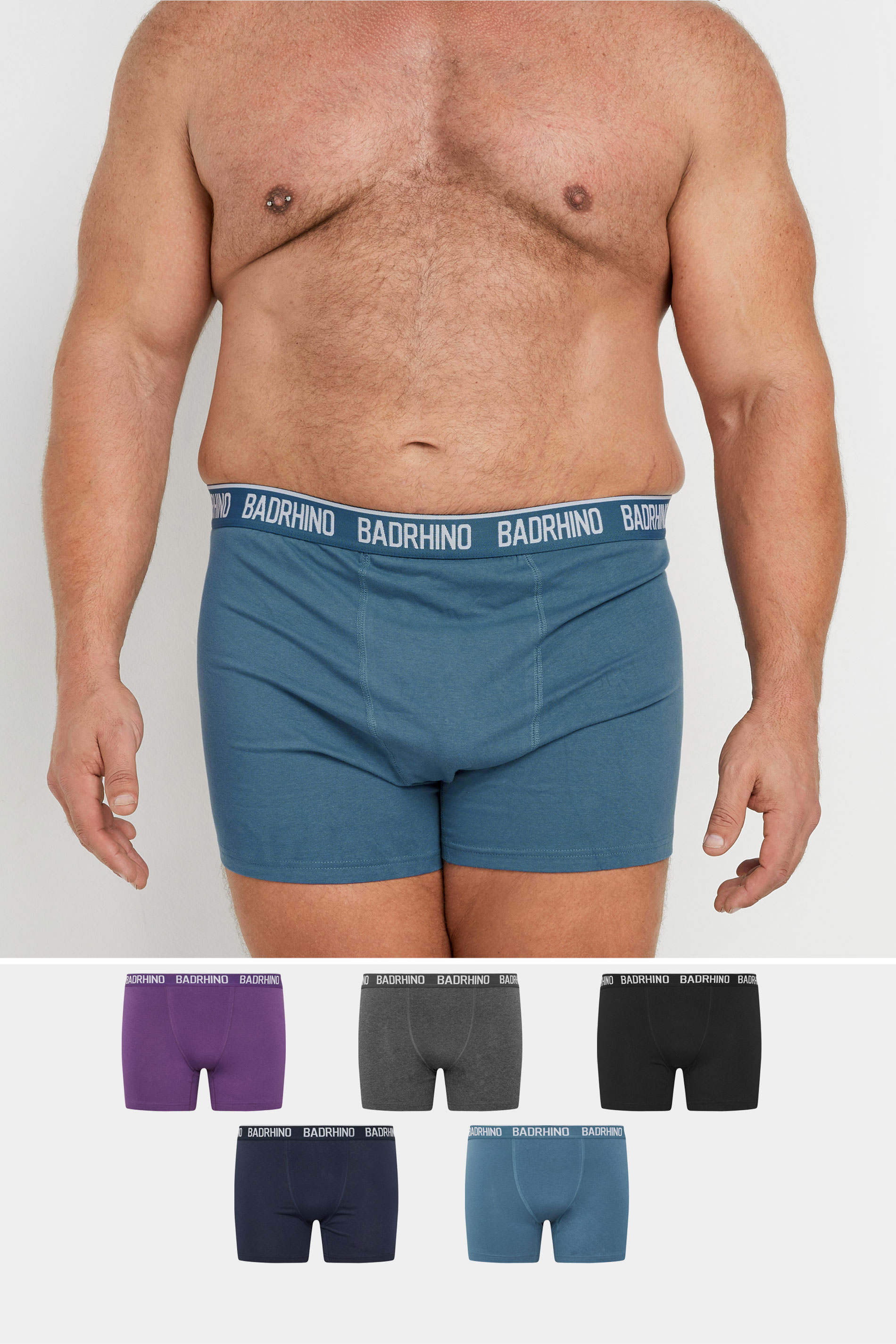 BadRhino 5 PACK Blue & Grey Boxers | BadRhino 1