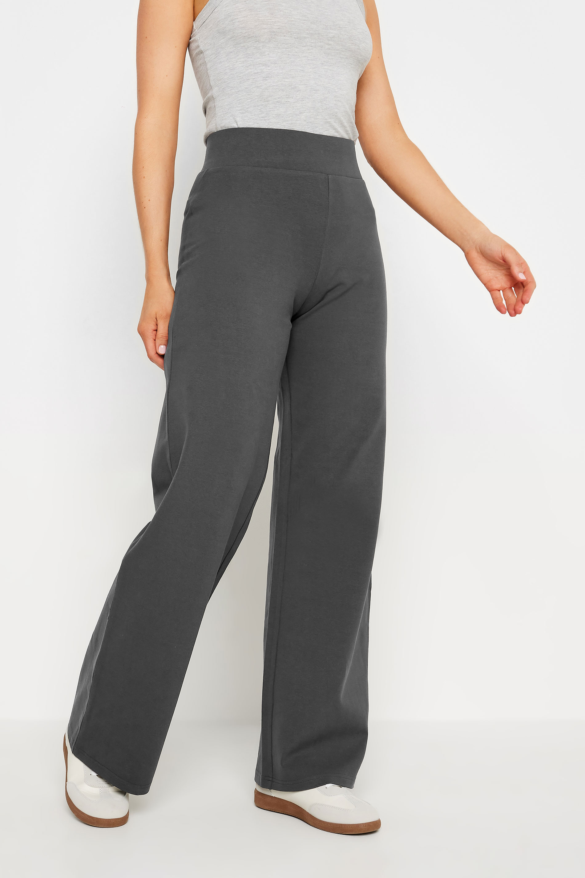 LTS Tall Women's Charcoal Grey Wide Leg Yoga Pants | Long Tall Sally 2