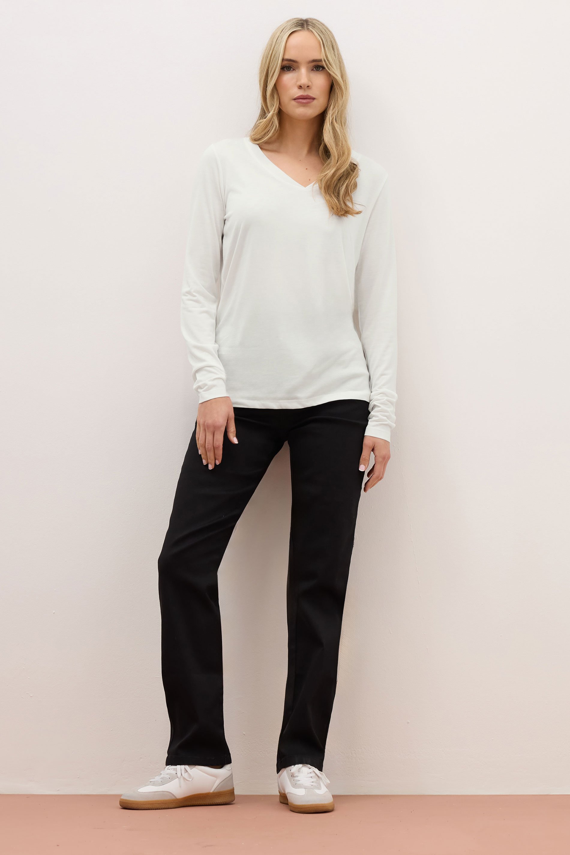 LTS PREMIUM Tall 2 PACK White & Black V-Neck Tops | Long Tall Sally 3