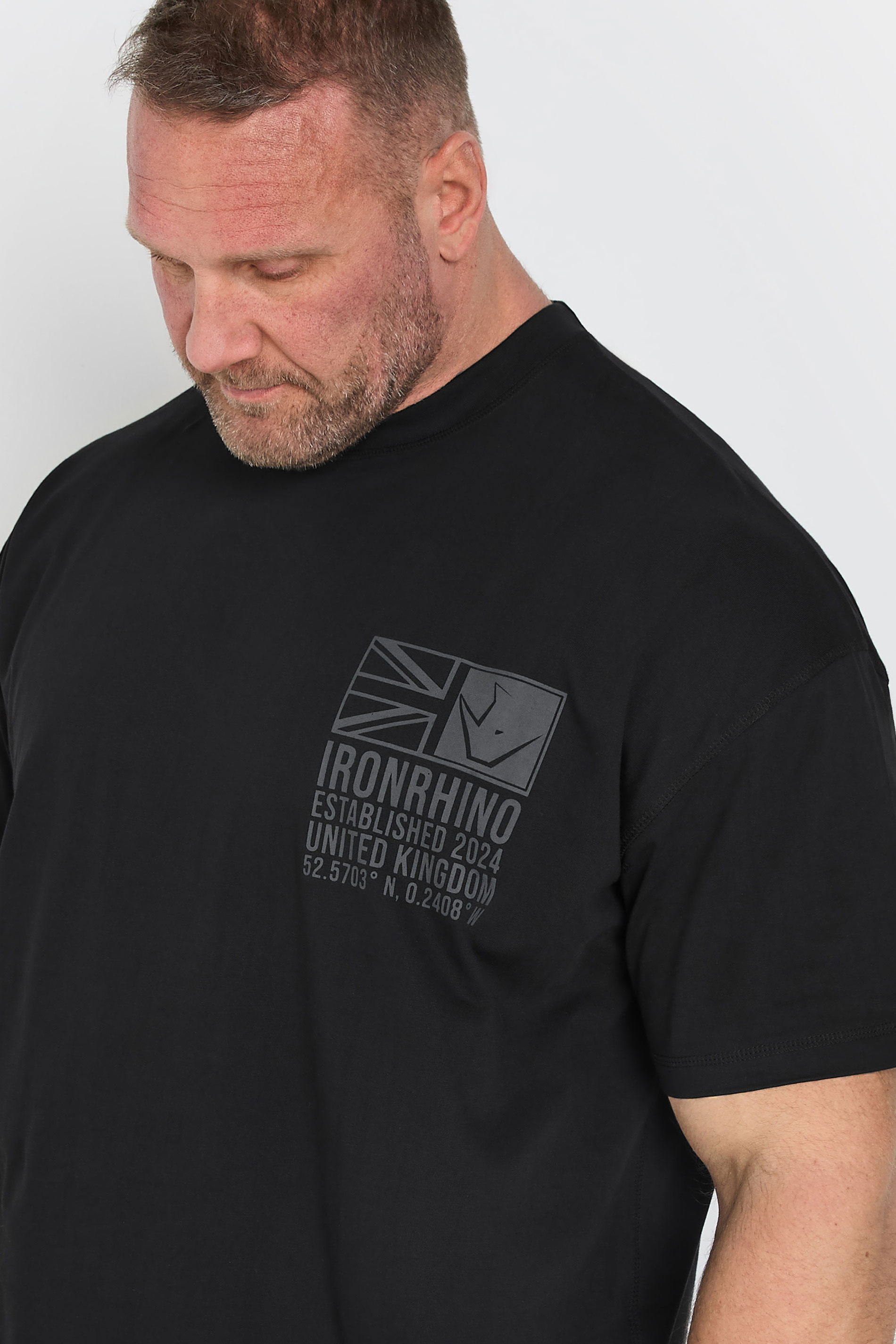 IronRhino Big & Tall Black 'Established 2024' T-Shirt | BadRhino 4