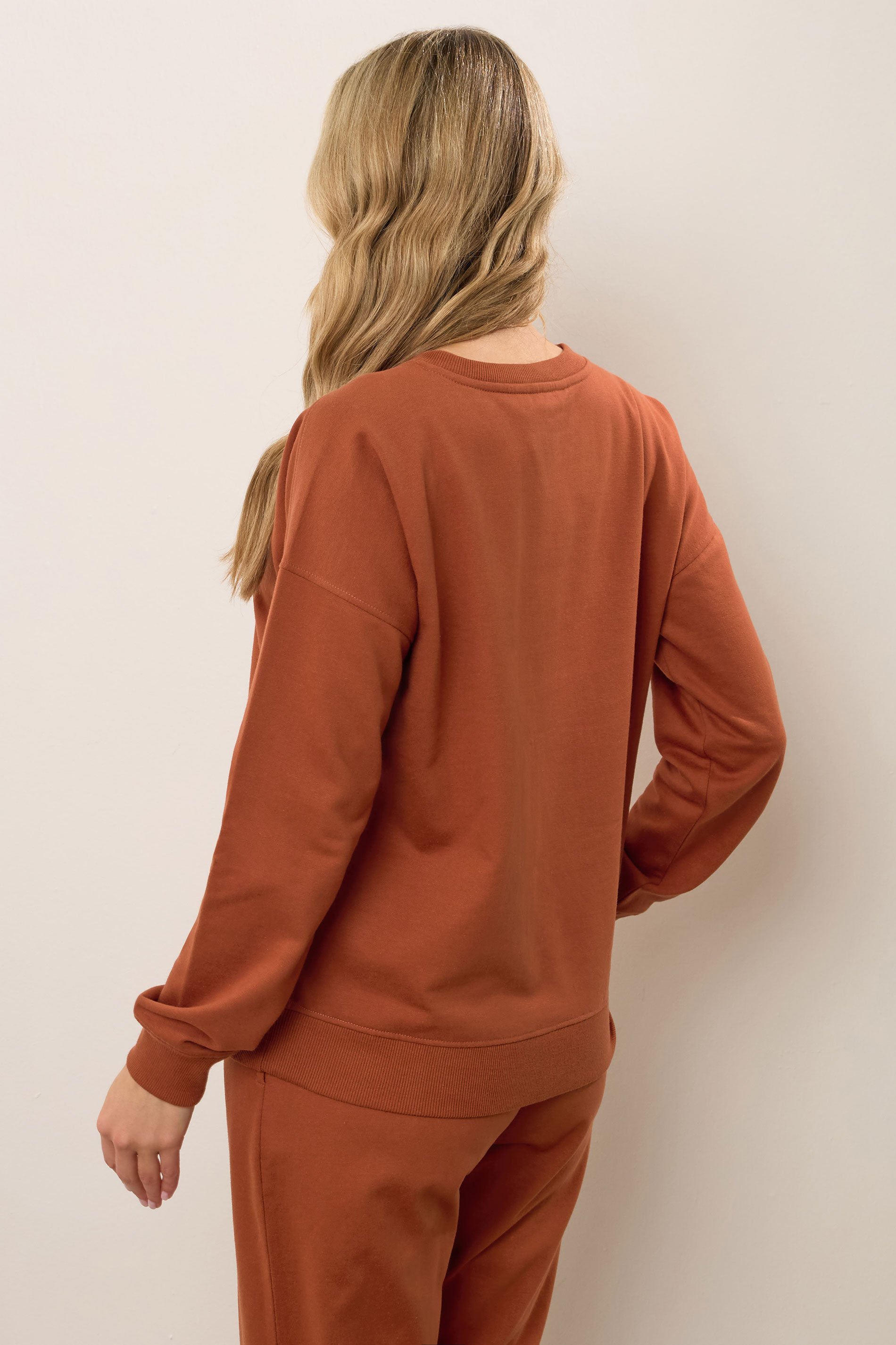 LTS Tall Rust Orange Crew Neck Sweatshirt | Long Tall Sally 4