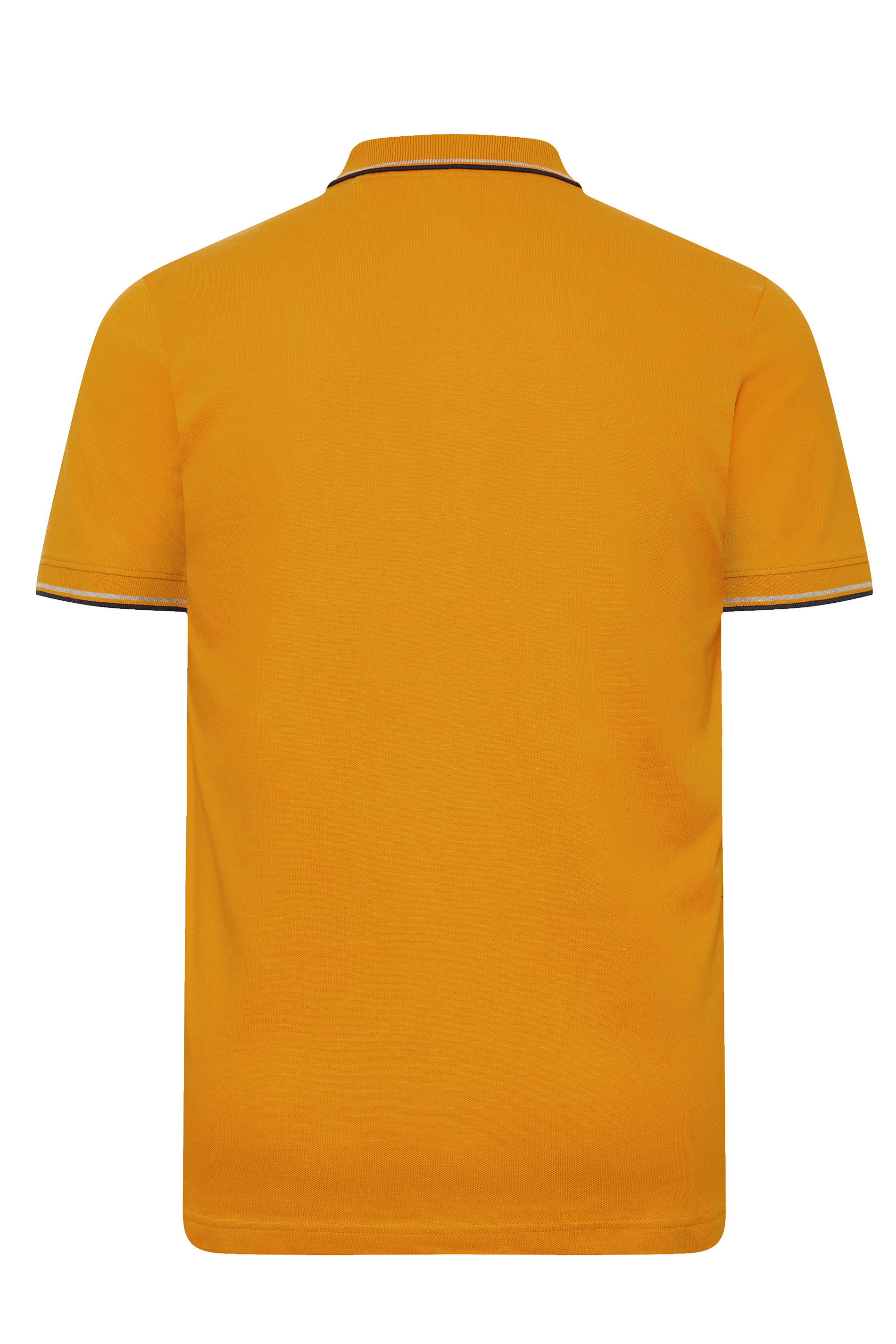 BadRhino Big & Tall Mustard Yellow Tipped Polo Shirt | BadRhino 5