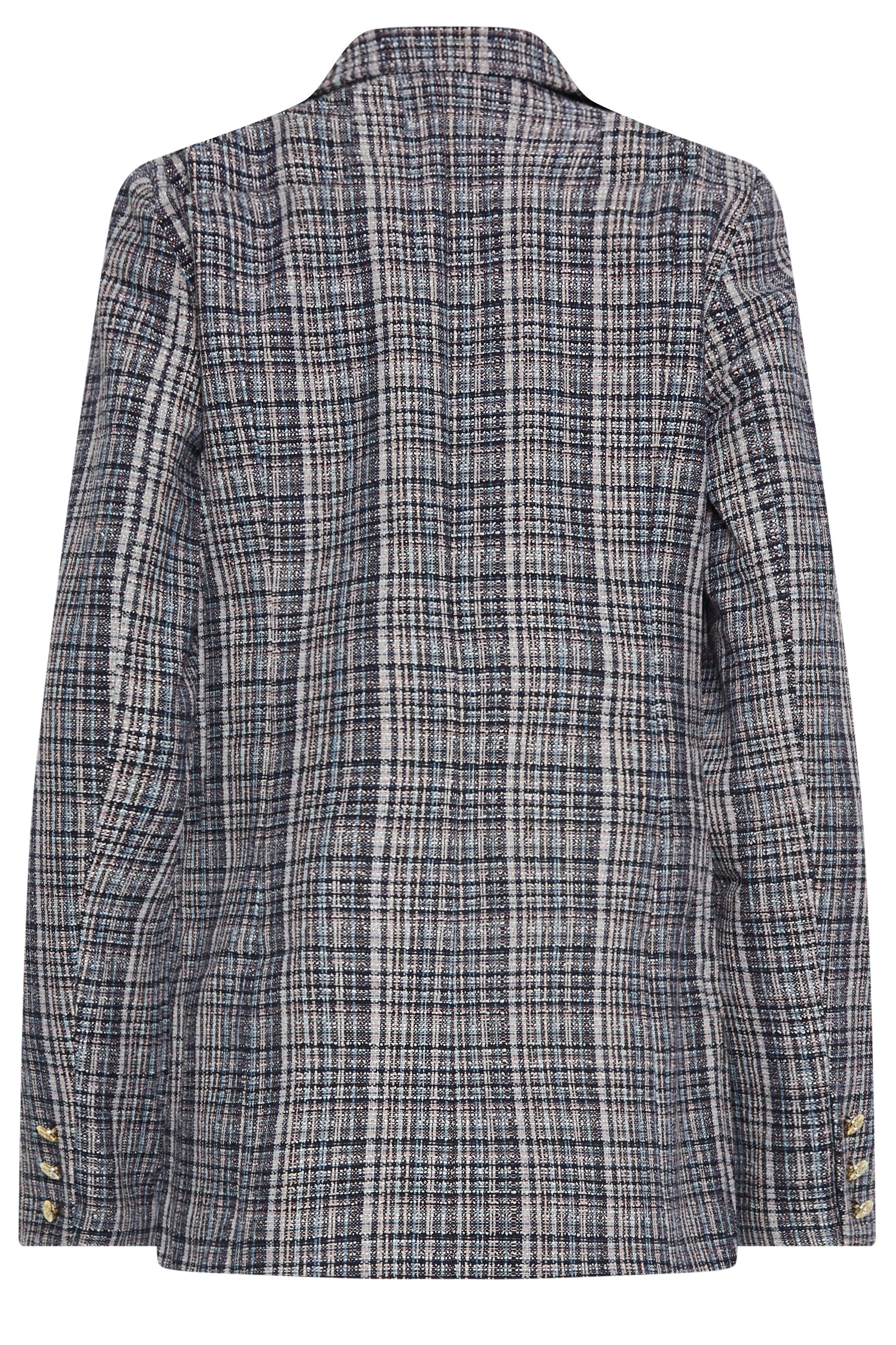 LTS Tall Womens Grey Boucle Button Detail Blazer | Long Tall Sally  7