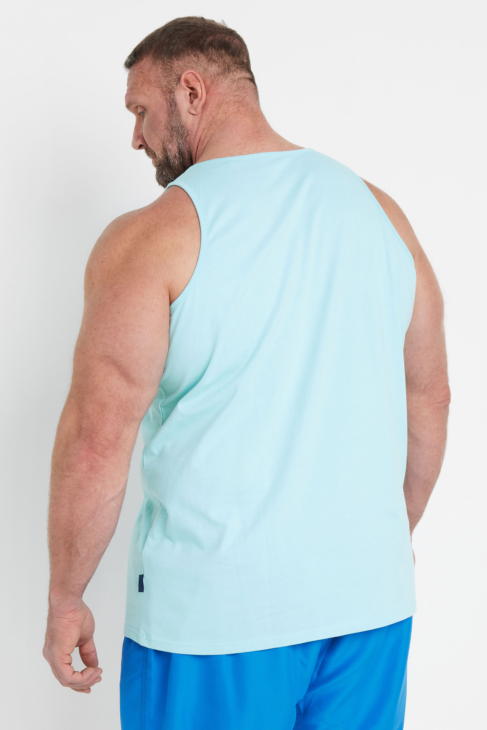 BadRhino Big & Tall 3 PACK Light Blue & Orange Vest Tops | BadRhino 5
