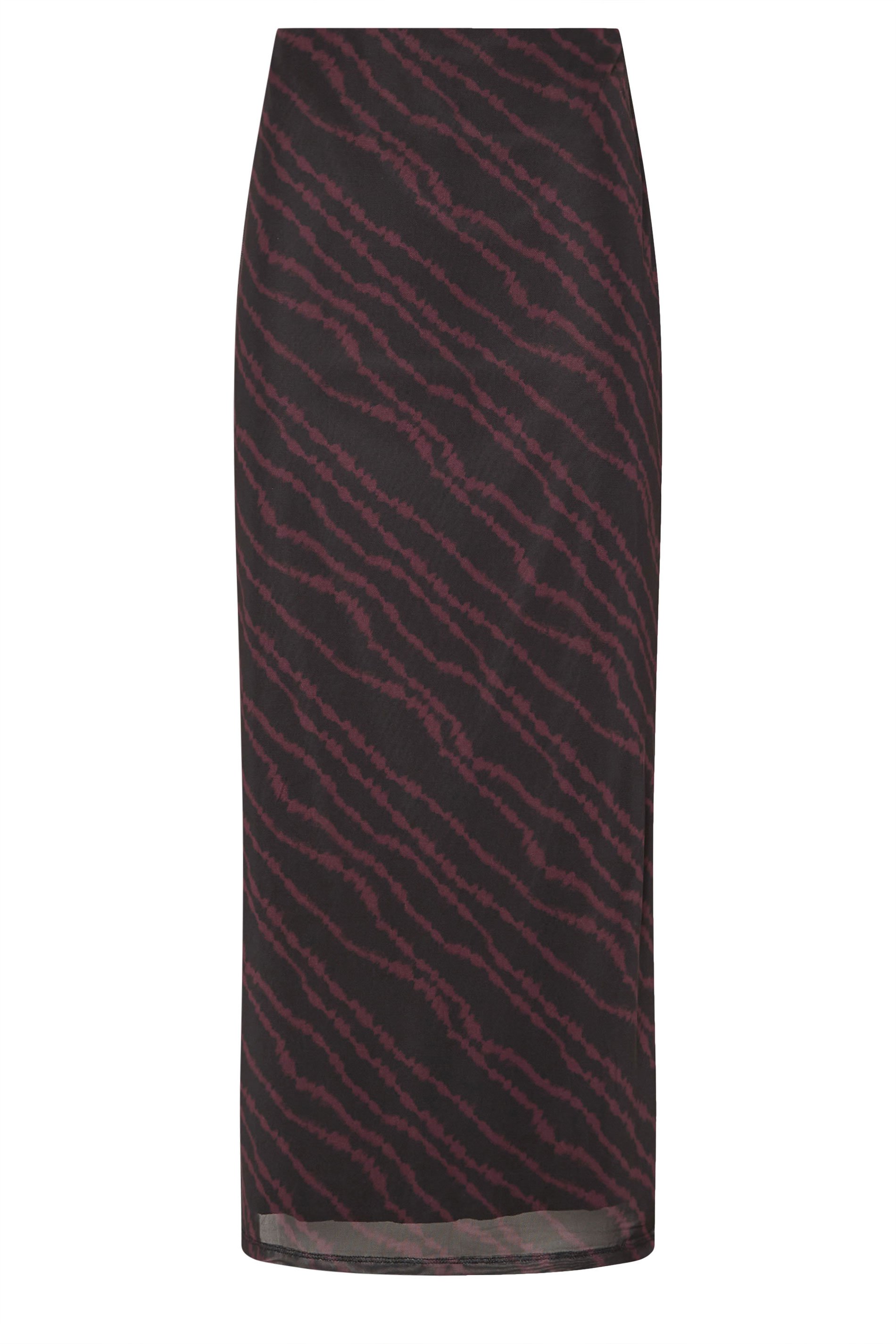 LTS Tall Burgundy Red Mesh Abstract Maxi Skirt | Long Tall Sally 5