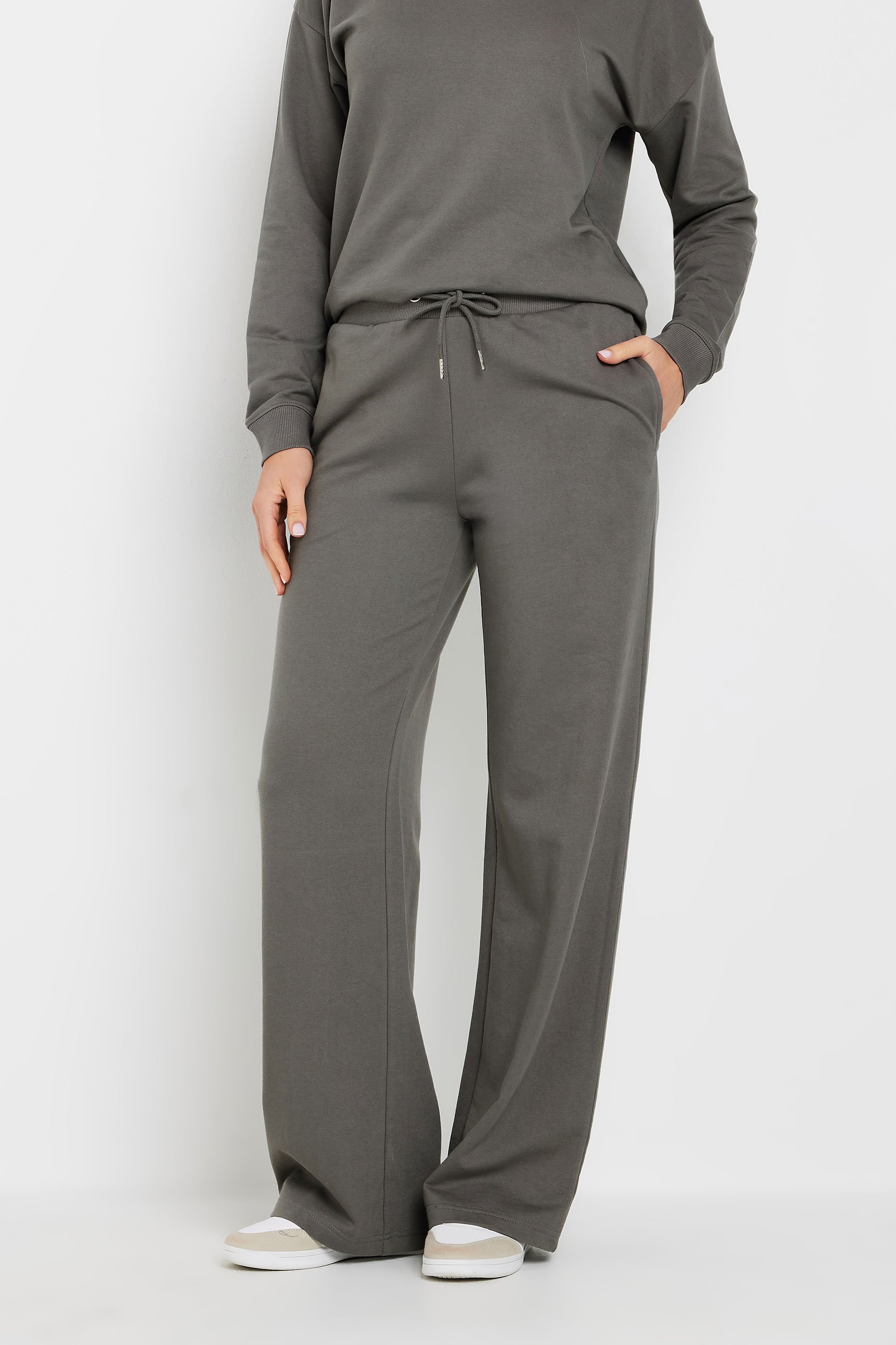 LTS Tall Charcoal Grey Wide Leg Joggers | Long Tall Sally 3