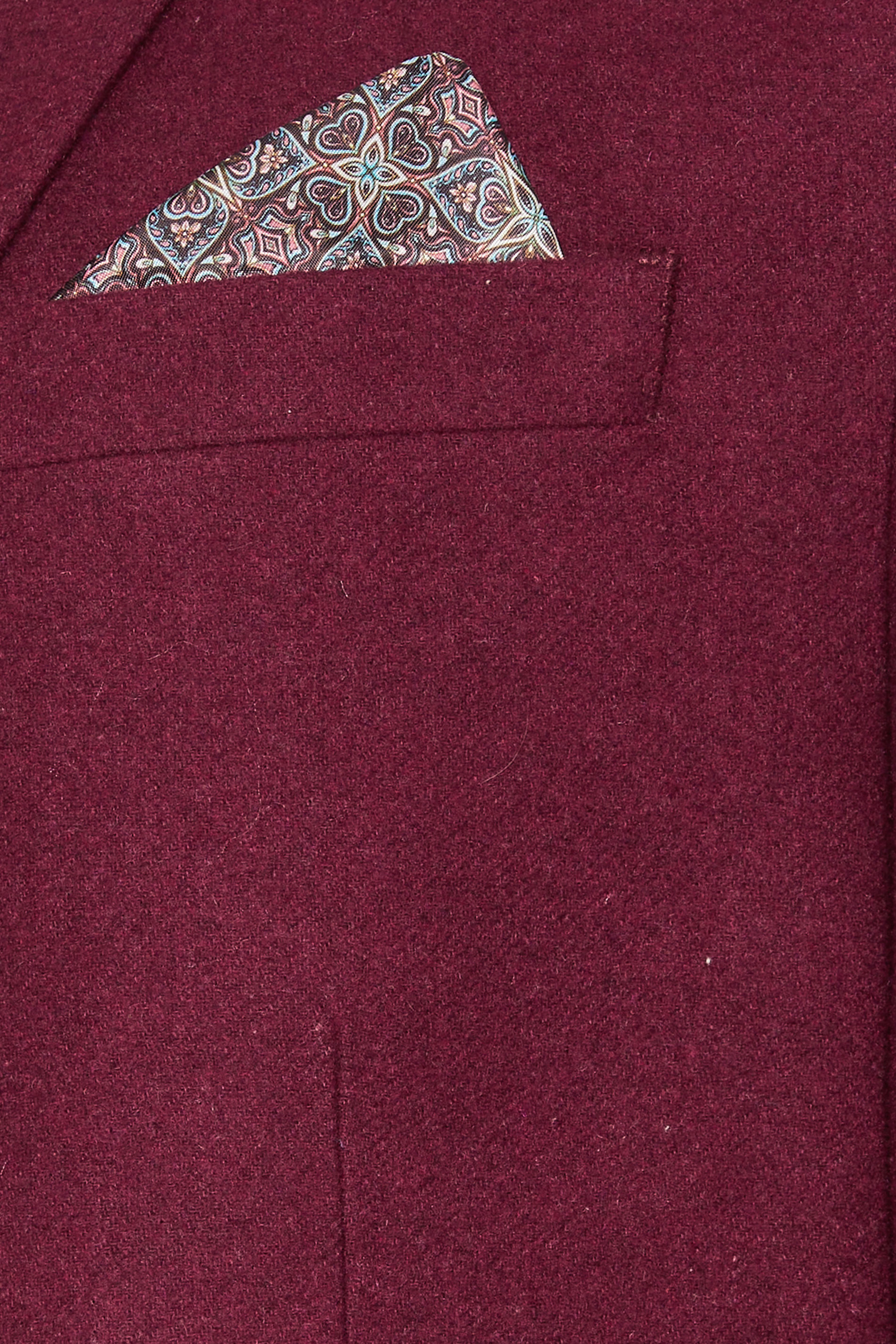 BadRhino Tailoring Big & Tall Burgundy Red Tweed Suit Jacket  8