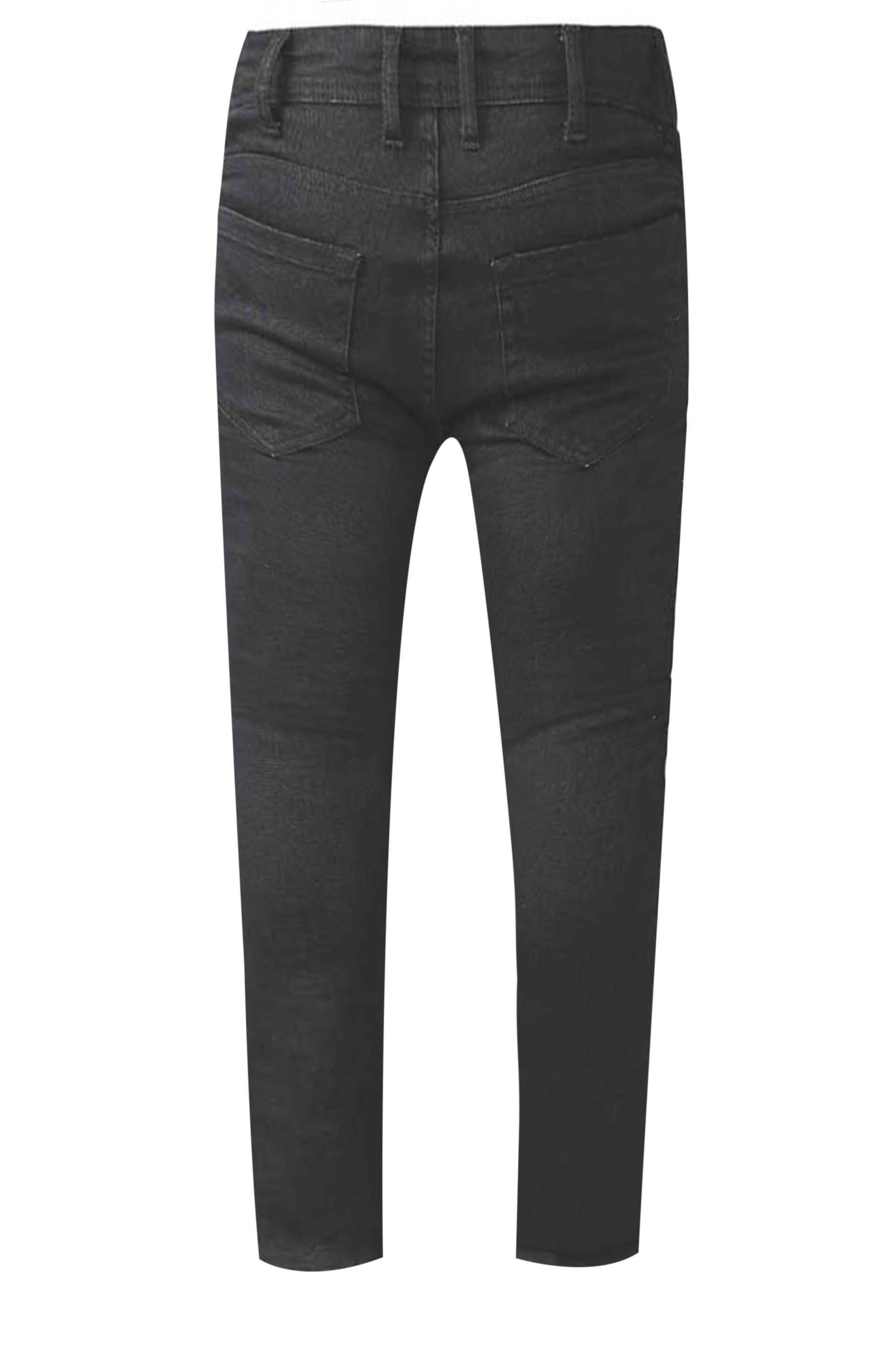 D555 Black Tapered Stretch Jeans | BadRhino 4