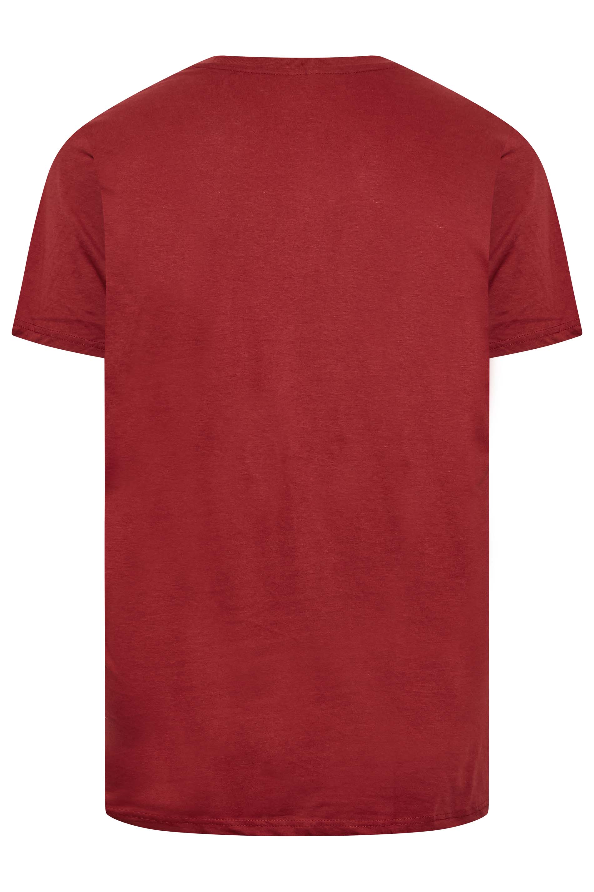 D555 Big & Tall Burgundy Red Duke Basic T-Shirt | BadRhino 4