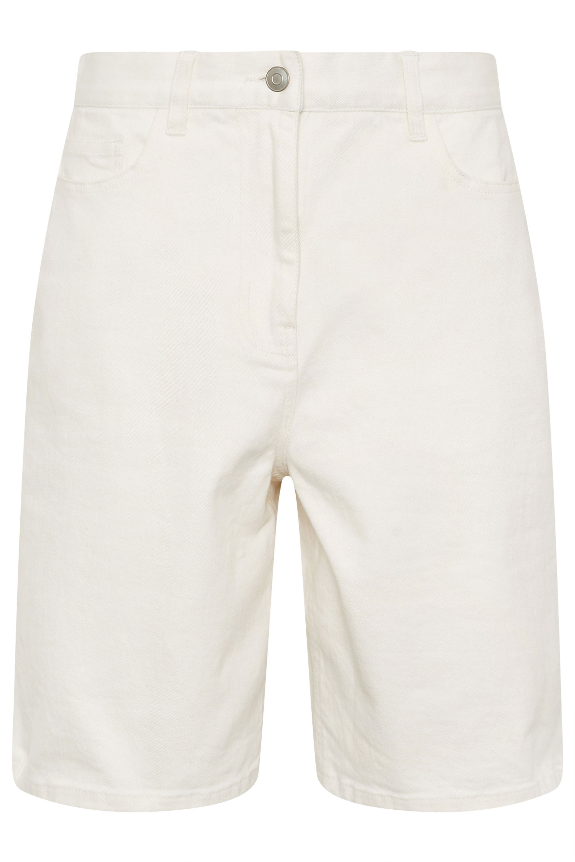 LTS Tall White Denim Bermuda Shorts | Long Tall Sally 6