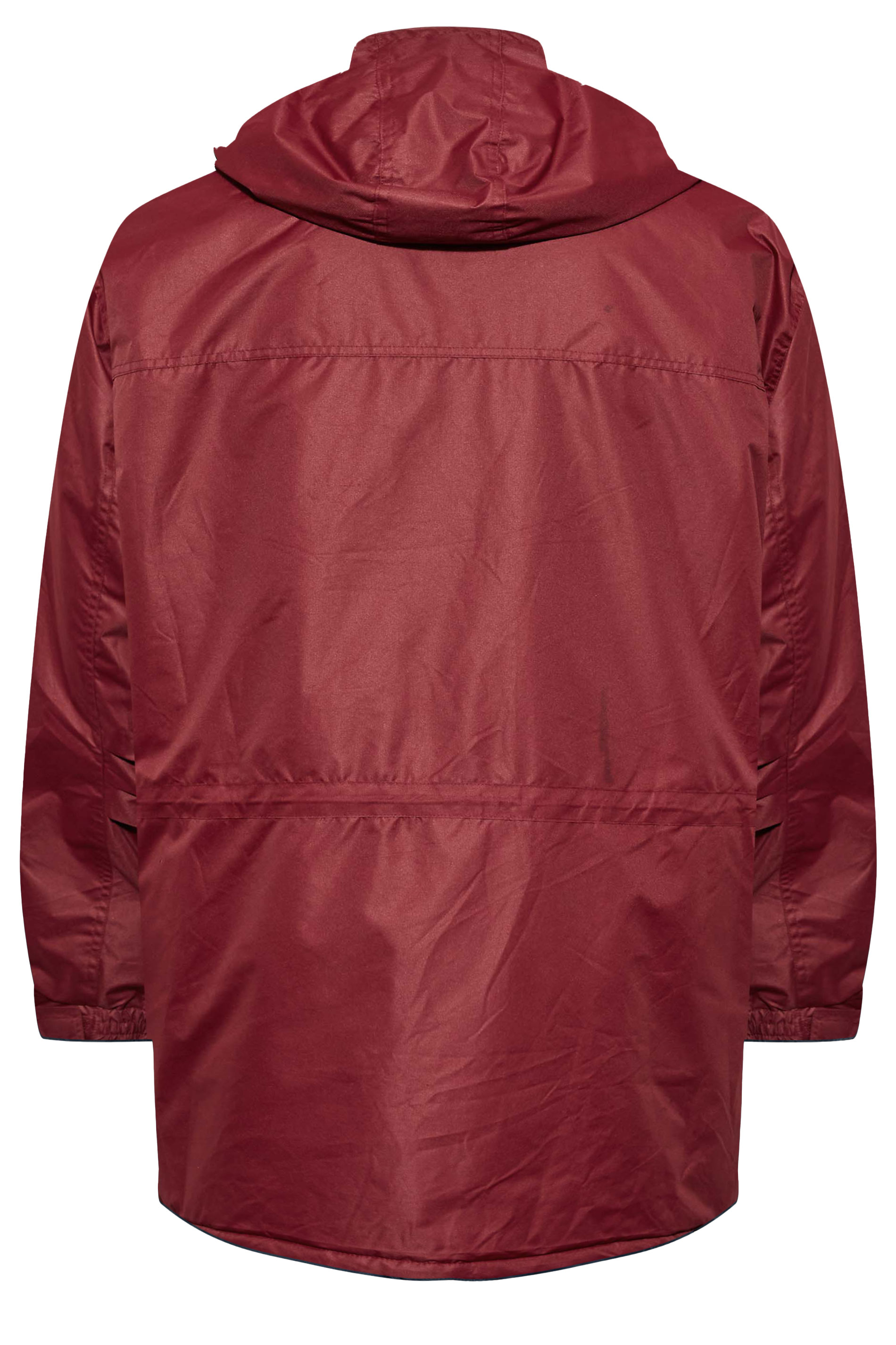 BadRhino Big & Tall Red Fleece Lined Hooded Coat | BadRhino 5