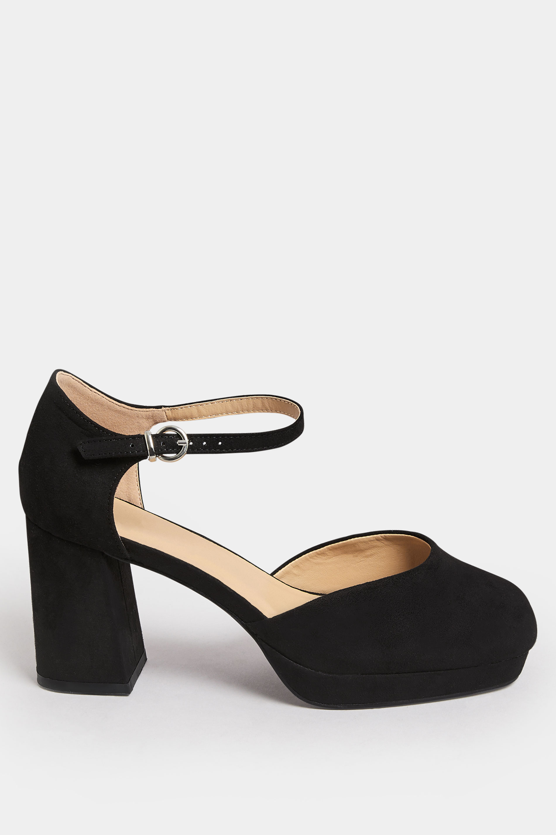 LIMITED COLLECTION Black Platform Court Shoes In Extra Wide EEE Fit | Yours Clothing 3
