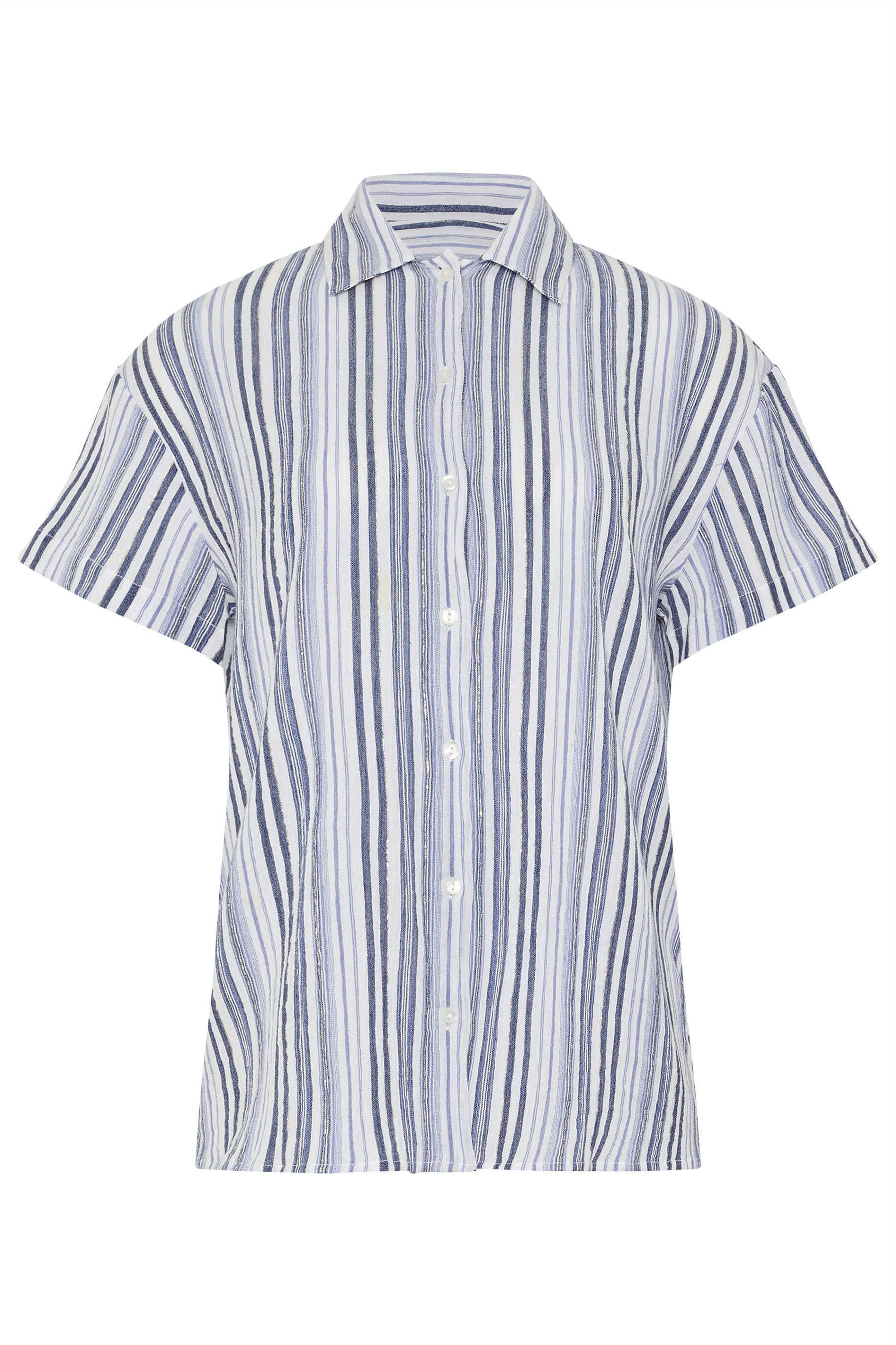 LTS Tall Women's Blue & White Stripe Shirt | Long Tall Sally 2