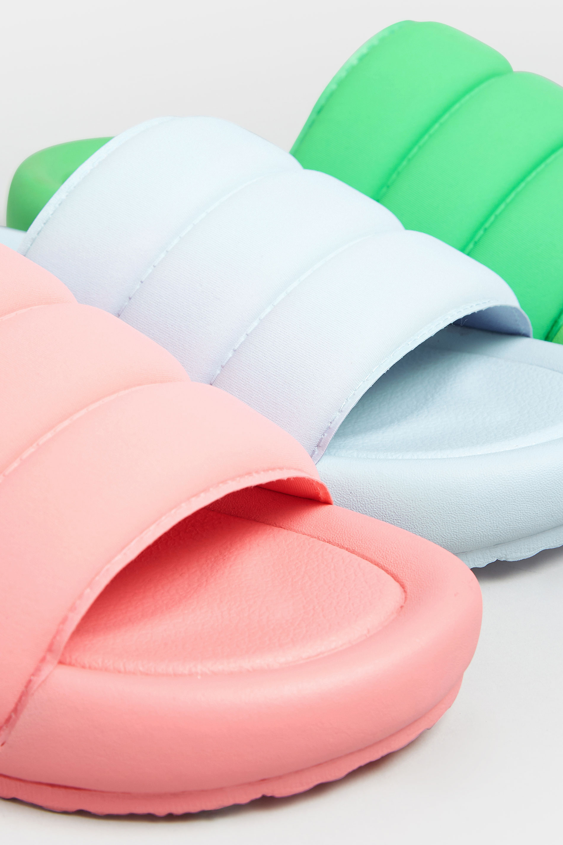 YOURS Pink Padded Sliders In Wide E Fit | Yours Clothing 6