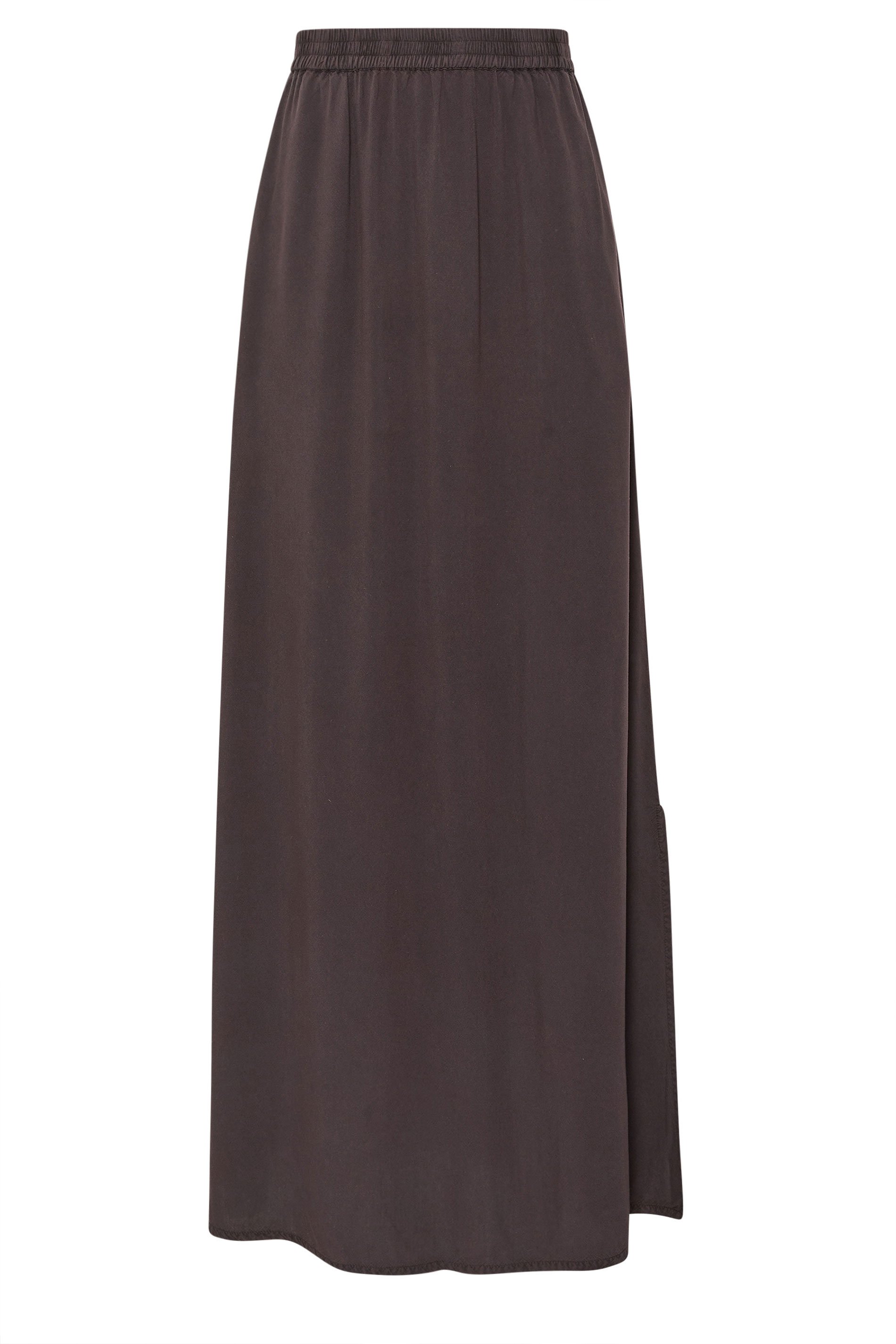 LTS Tall Chocolate Brown Acid Wash Side Split Maxi Skirt | Long Tall Sally 6
