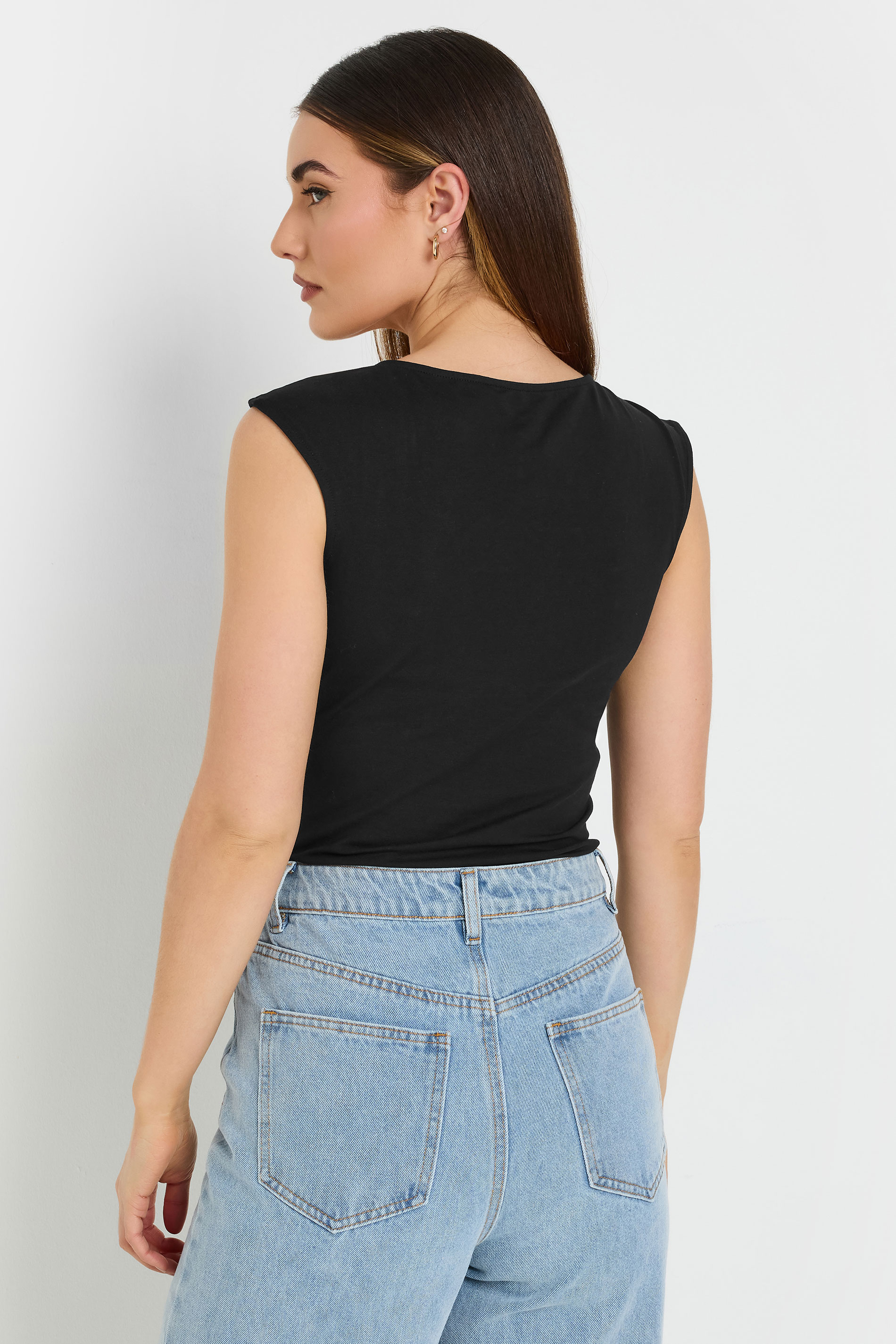 LTS Tall 2 PACK Black & White Square Neck Bodysuits | Long Tall Sally 5