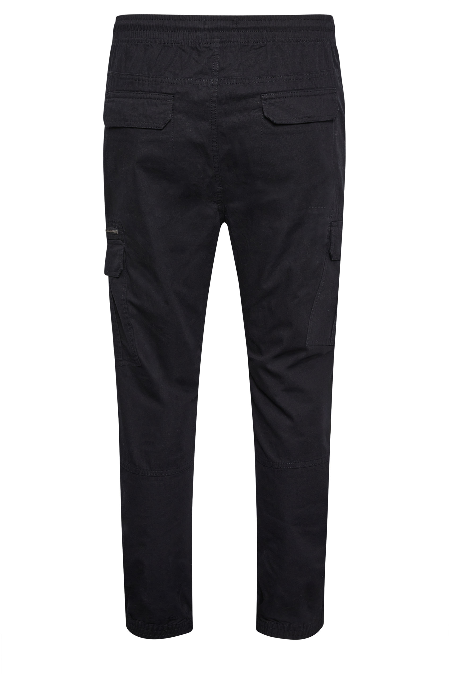 BadRhino Big & Tall Black Ripstop Cargo Trousers | BadRhino 4
