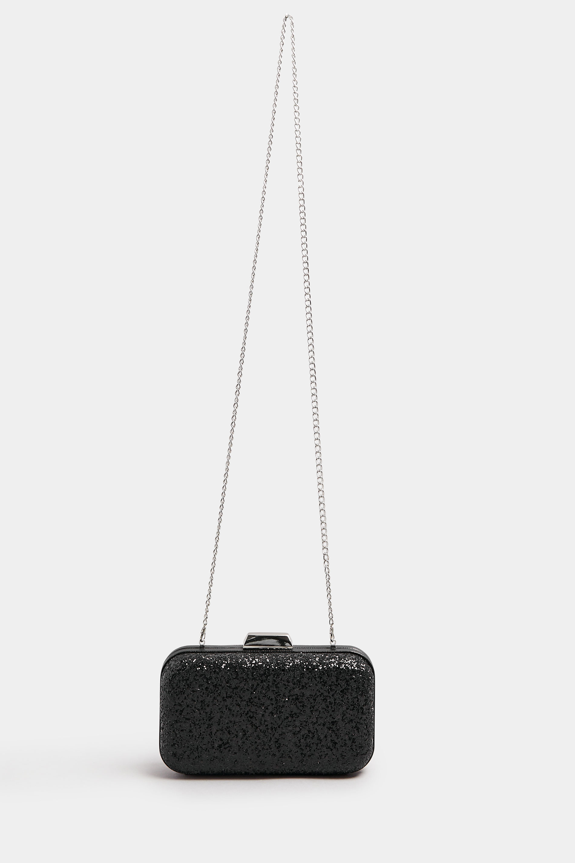 Black Sequin Clutch Bag | Yours Clothing 4