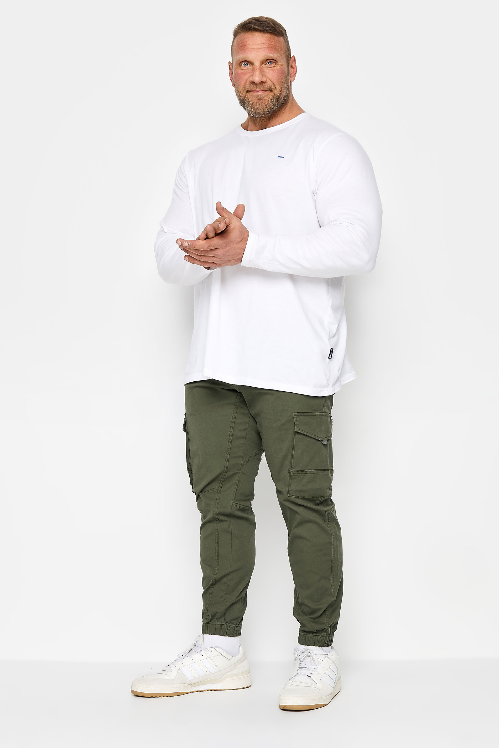 JACK & JONES Olive Green Cargo Trousers | BadRhino 2