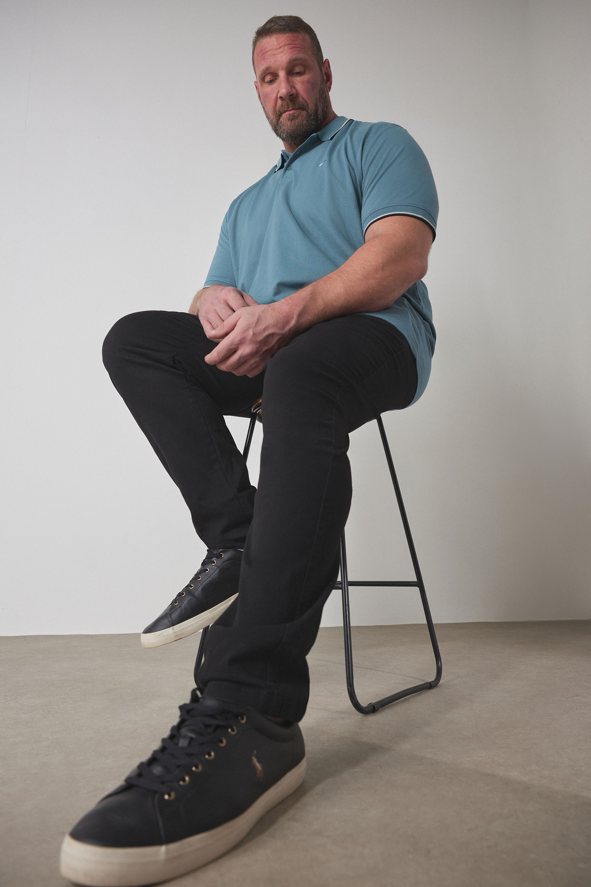 BadRhino Black Elasticated Waist Chinos | BadRhino 1