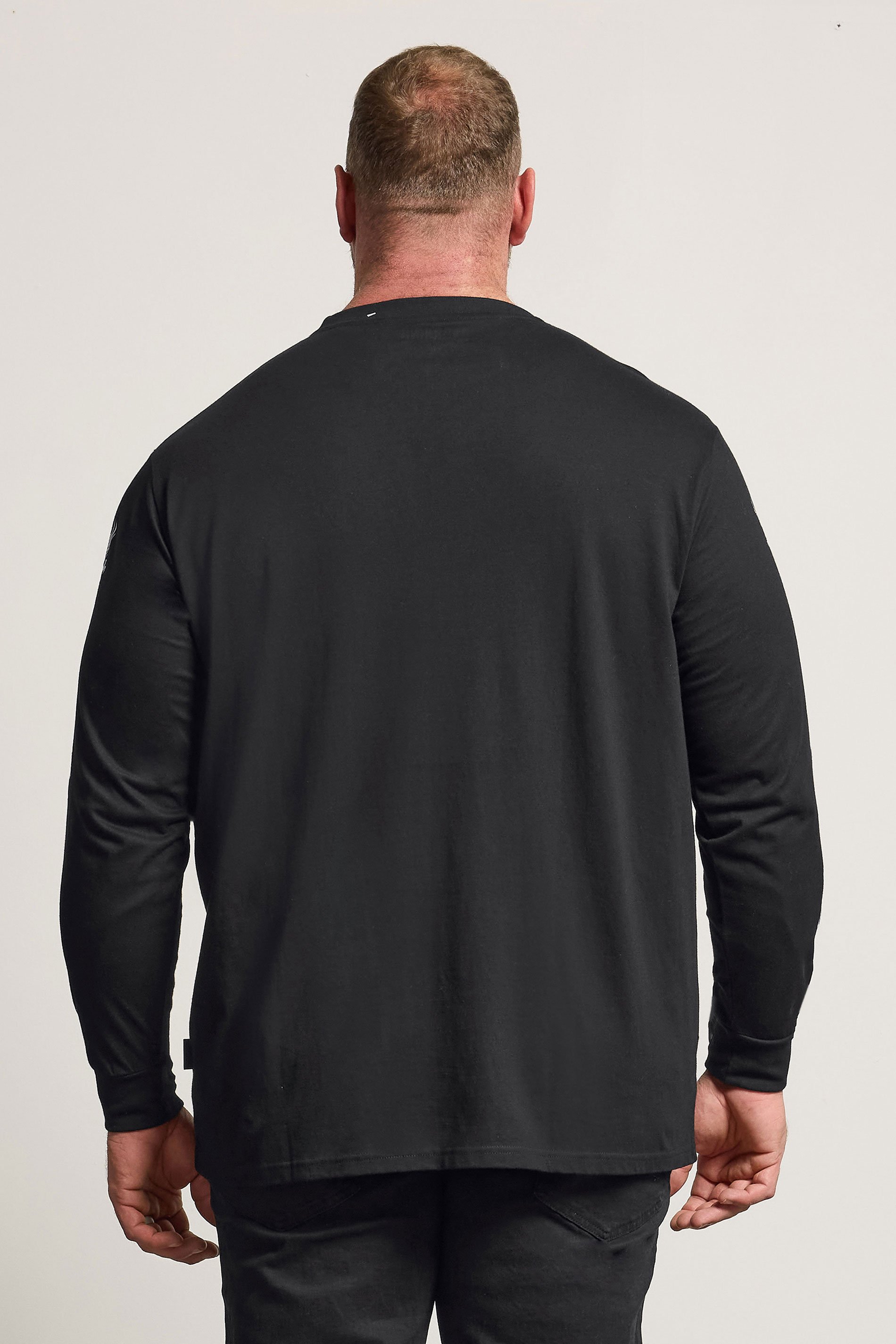 BadRhino Big & Tall Black Long Sleeve Dragon Graphic T-shirt | BadRhino 3