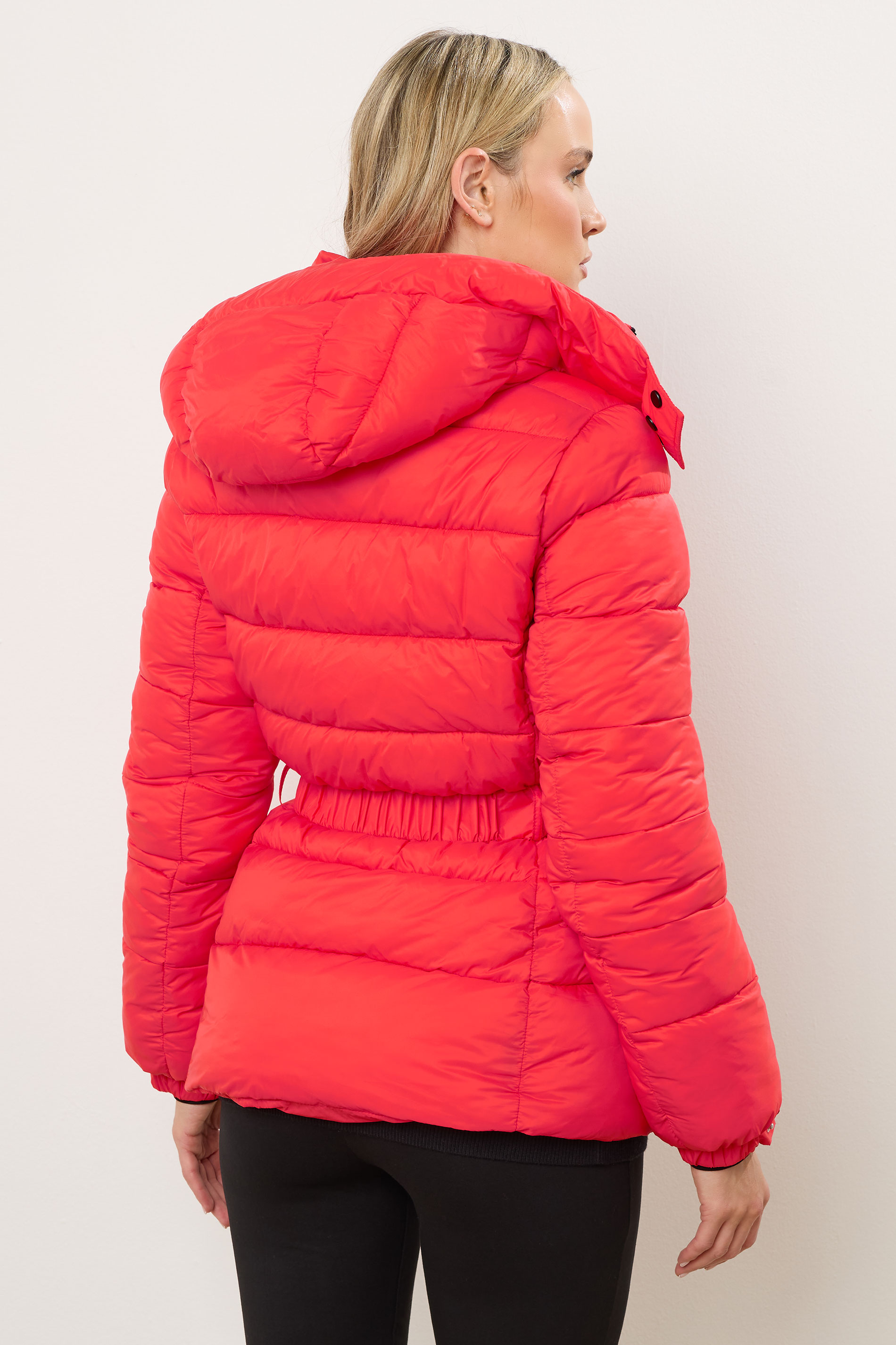 LTS Tall Coral Red Padded Ski Coat | Long Tall Sally 4