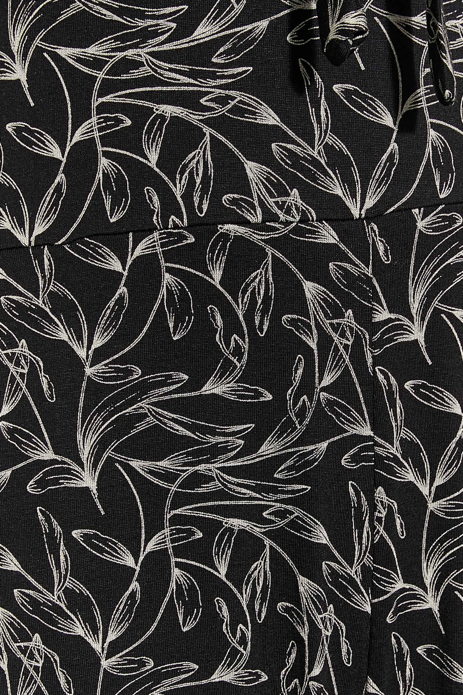 LTS Tall Women's Black Leaf Print Jumpsuit | Long Tall Sally 5