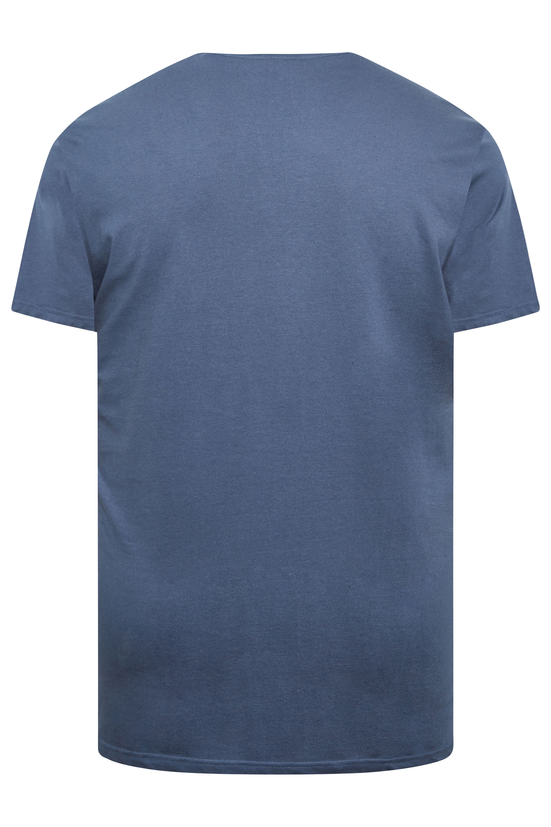 BadRhino Big & Tall Blue Plain T-Shirt | BadRhino 7