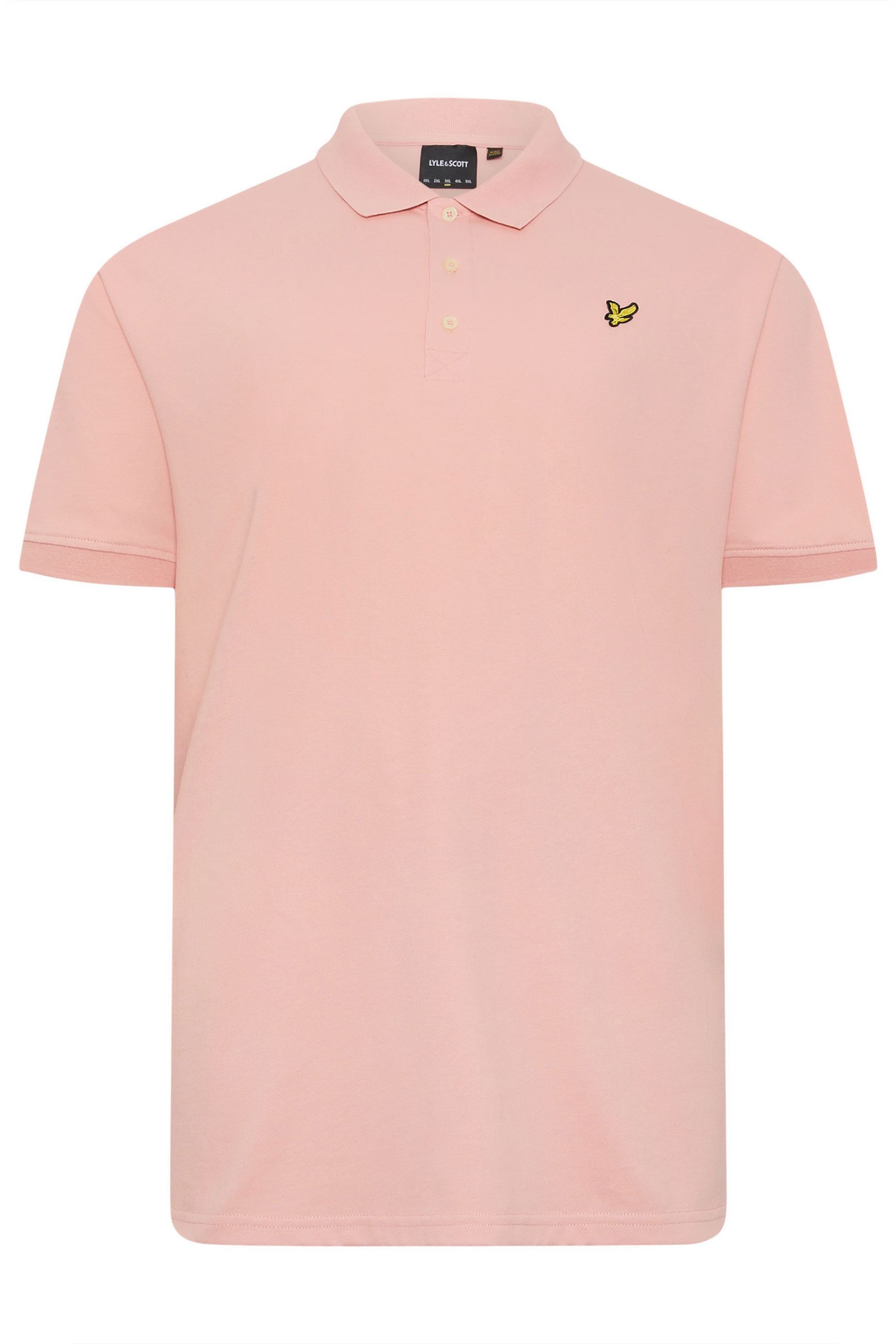 LYLE & SCOTT Big & Tall Grapefruit Pink Core Polo Shirt | BadRhino 2