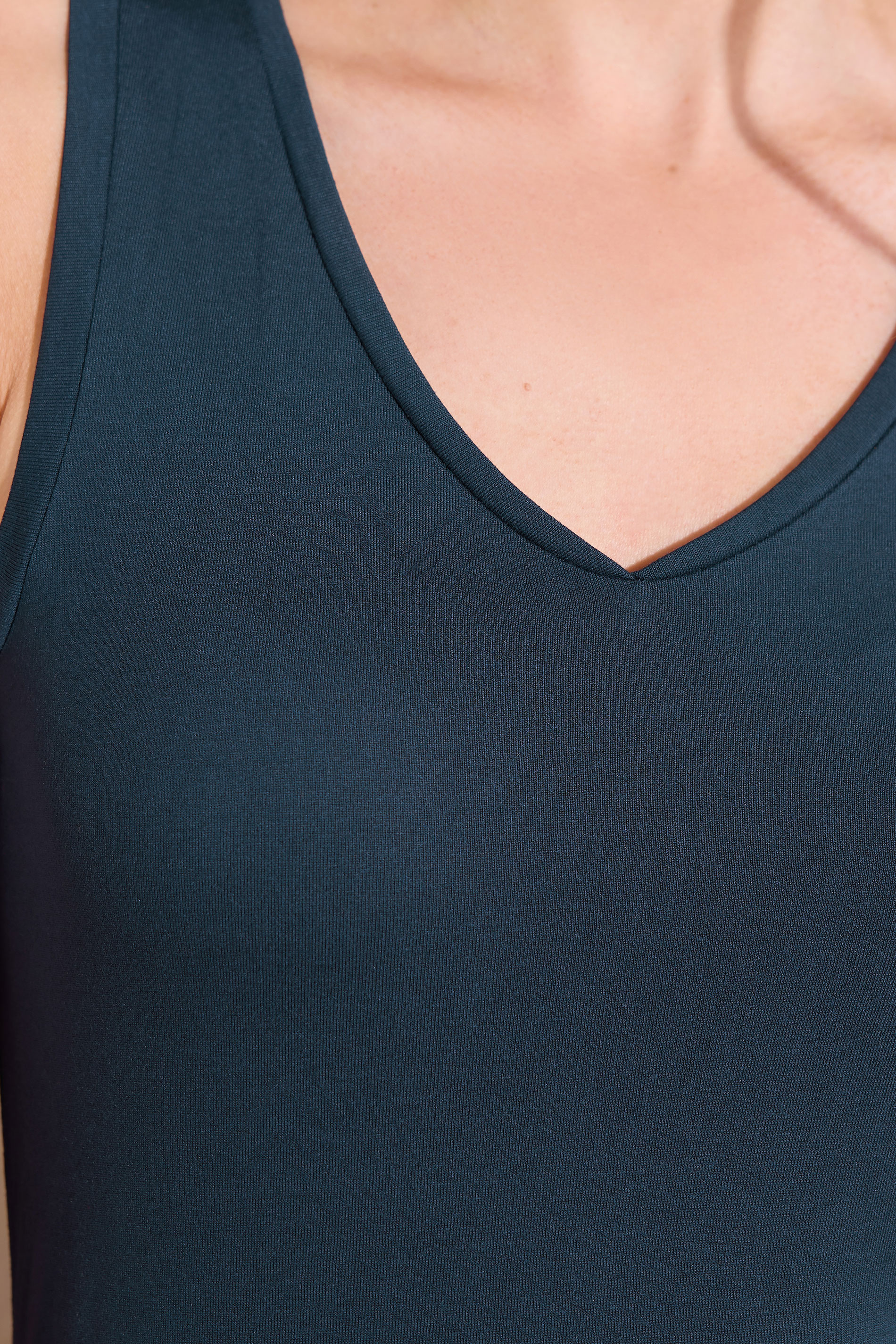 LTS PREMIUM Tall Women's Navy Blue V-Neck Vest Top | Long Tall Sally 4