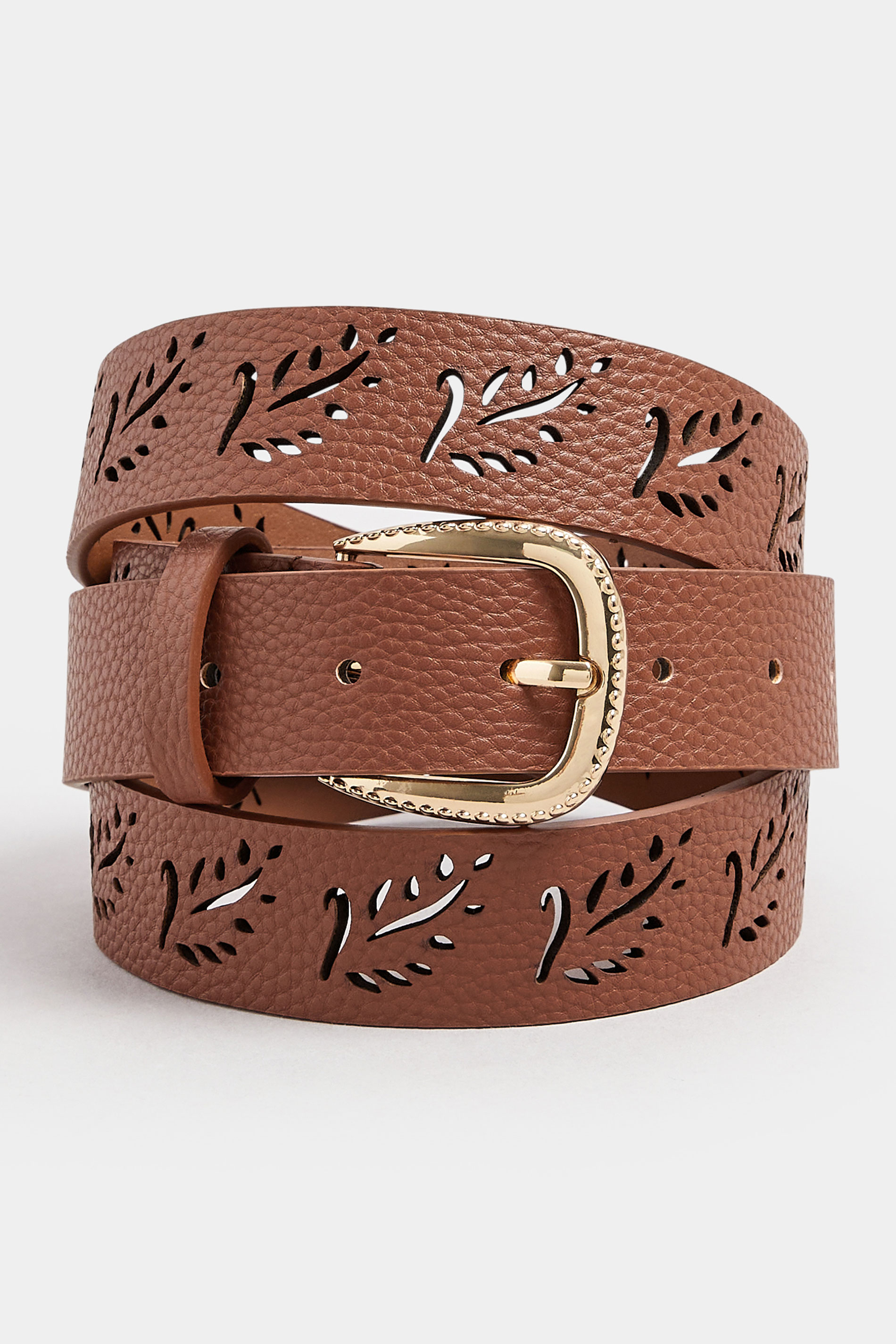 Brown Cut Out Belt | Yours Clothing 2