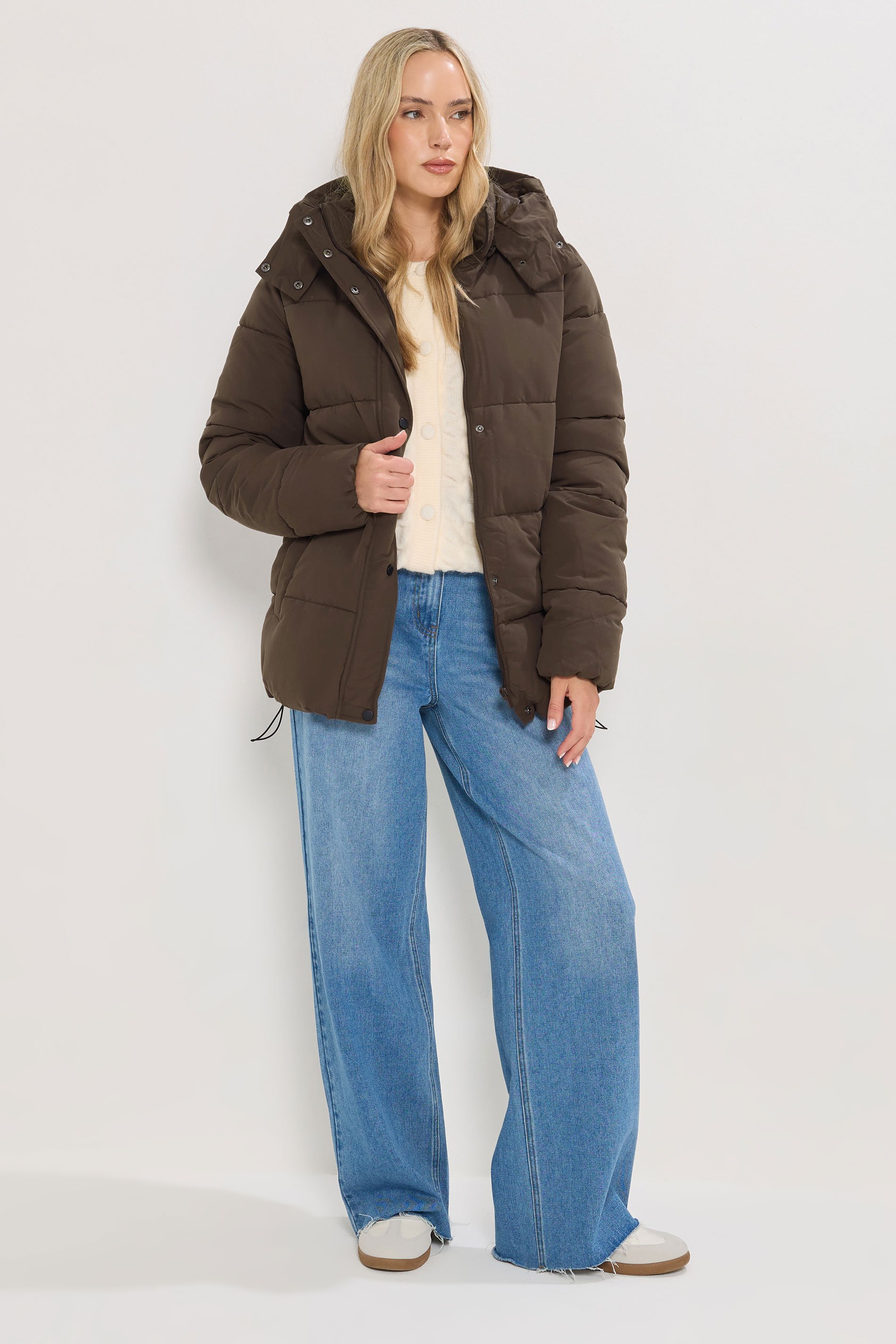 LTS Tall Chocolate Brown Padded Coat | Long Tall Sally 2