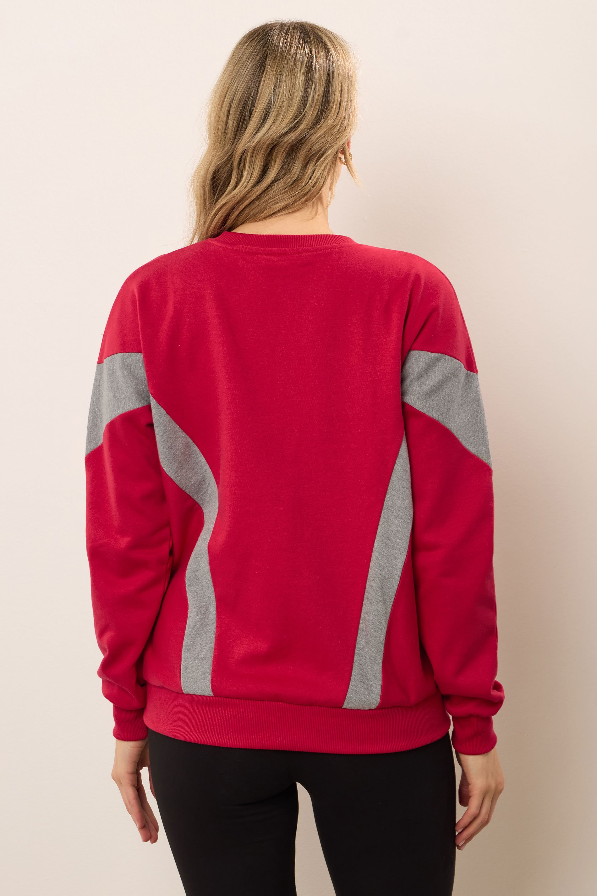 LTS Tall Red Colour Block Sweatshirt | Long Tall Sally 4