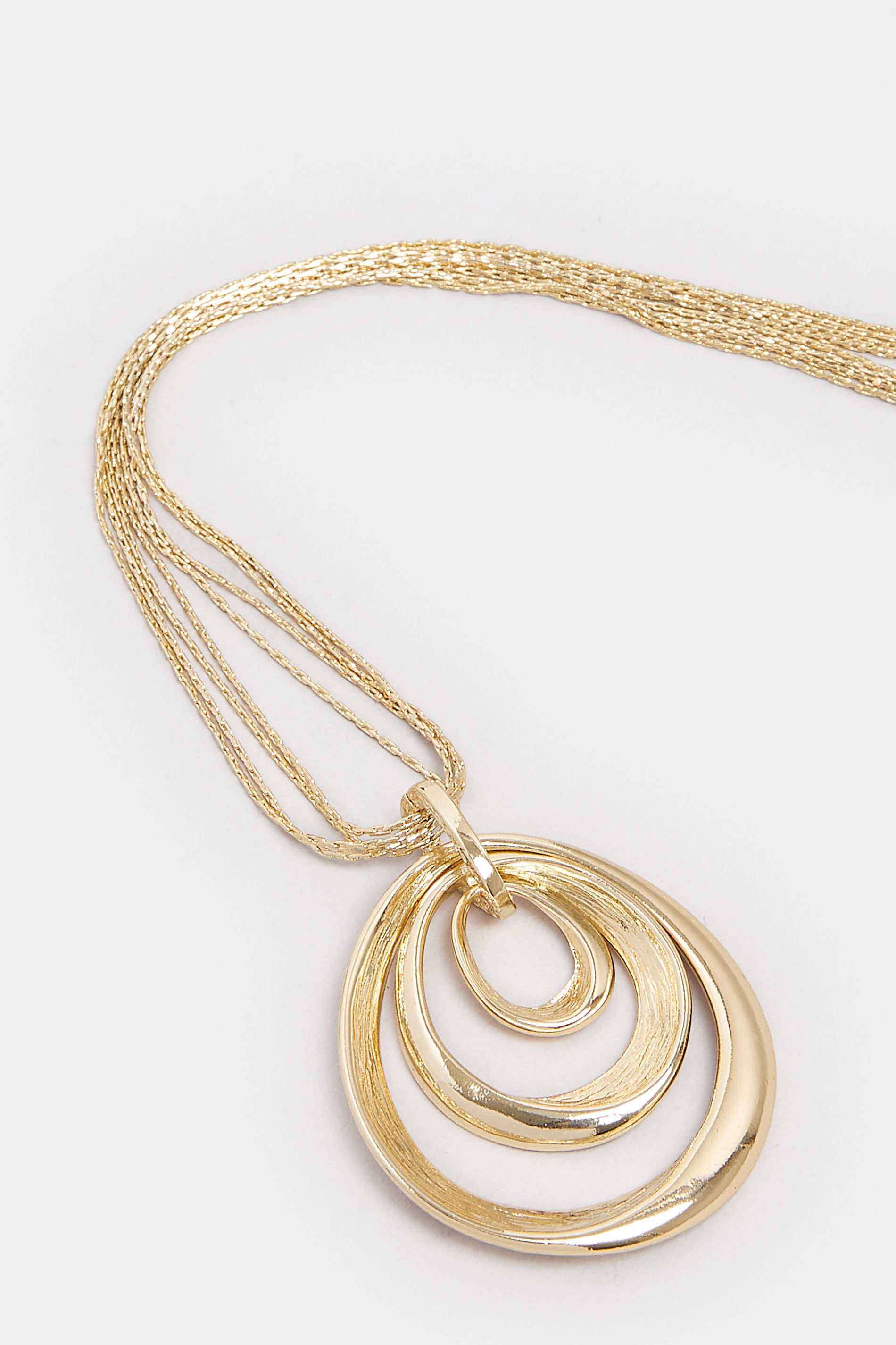 Gold Tone Circle Strand Necklace | Yours Clothing 3