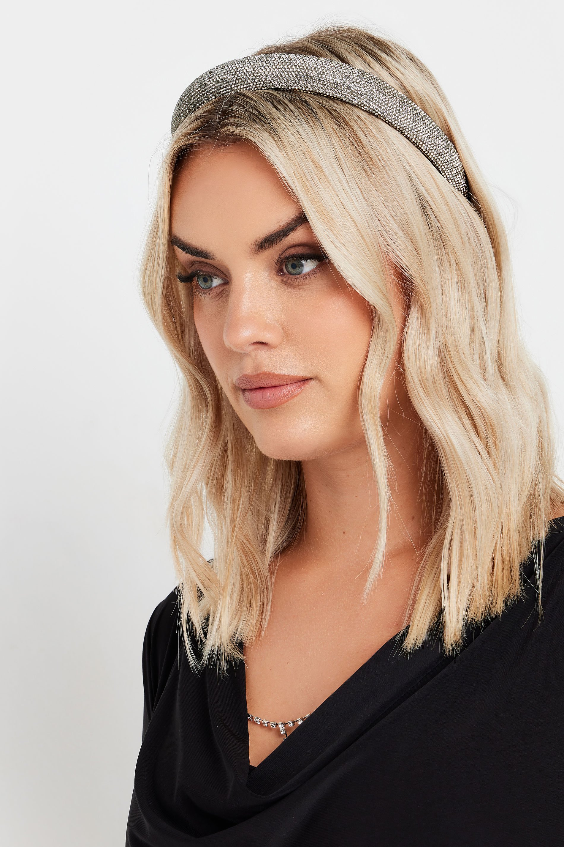 Silver Tone Diamante Headband | Yours Clothing 1