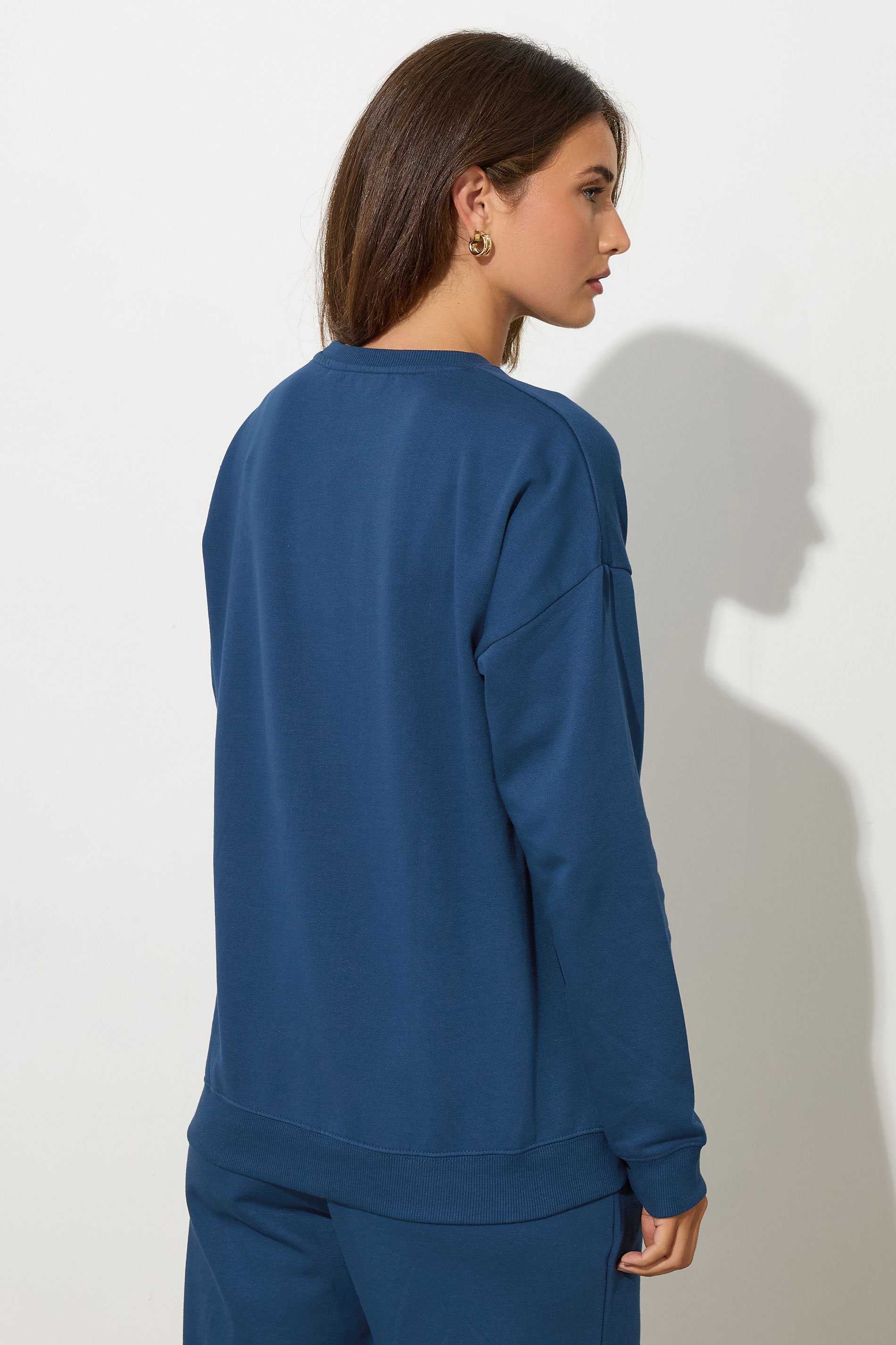 LTS Tall Dark Blue Crew Neck Sweatshirt | Long Tall Sally 4