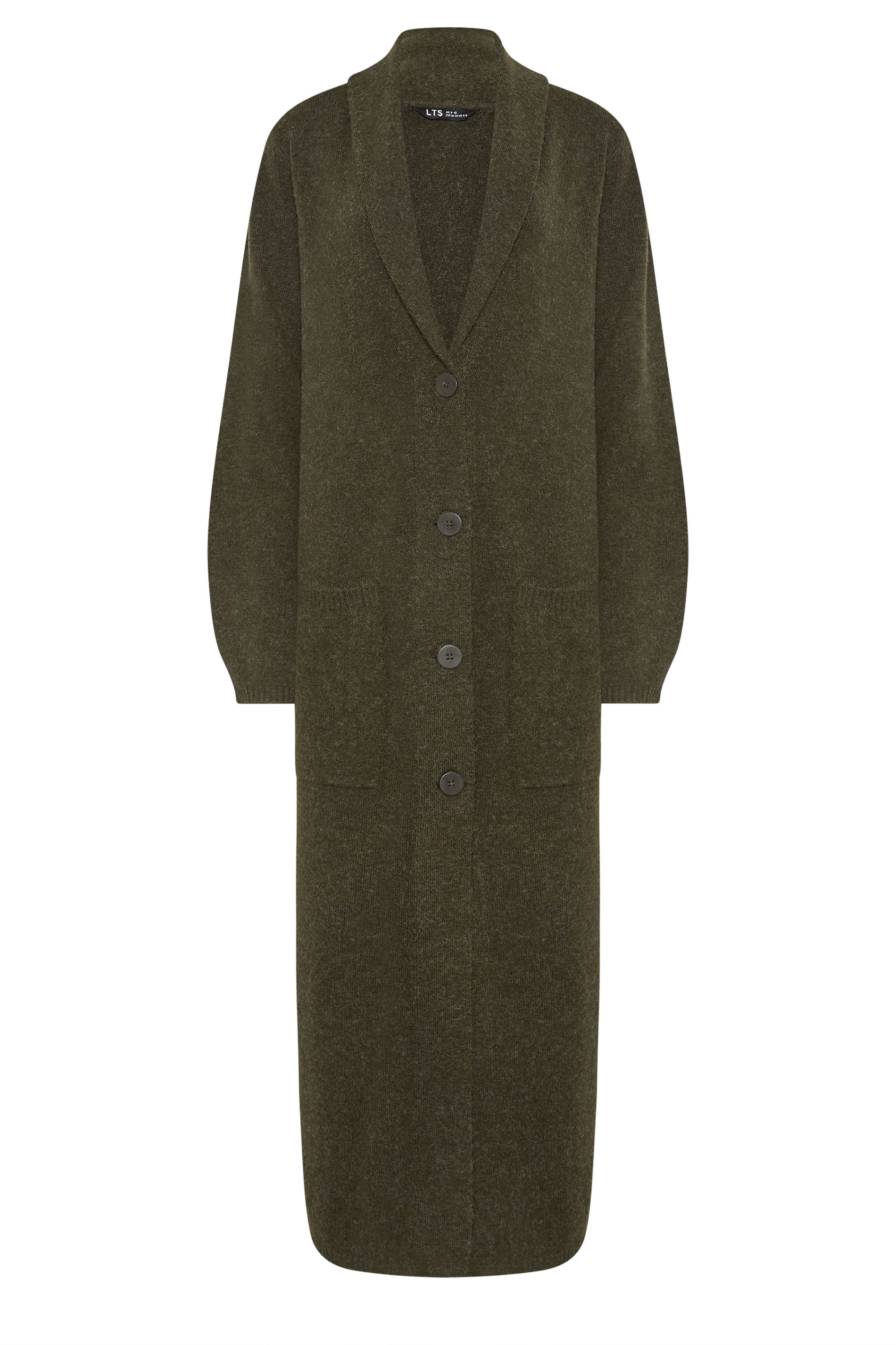 LTS Tall Women's Khaki Green Knitted Maxi Cardigan | Long Tall Sally 6