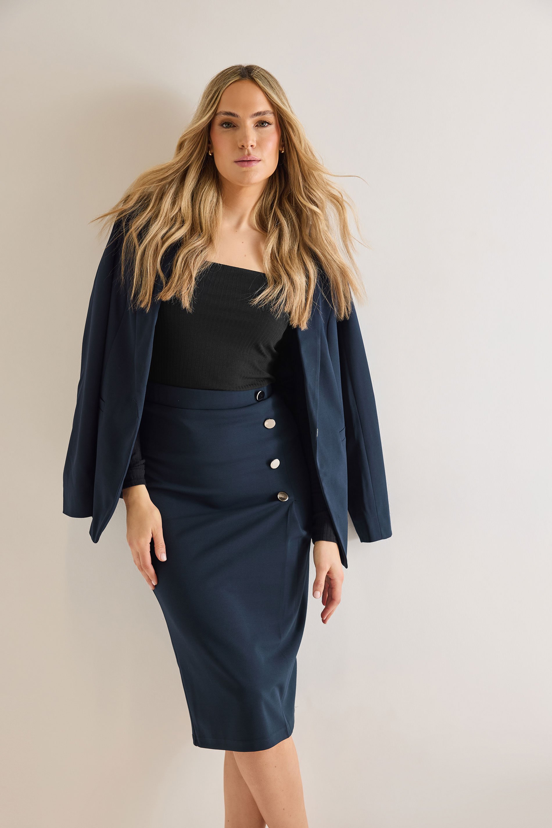 [LOW CLASSIC] / ☆ 24SS STRING MIDI SKIRT / DARK NAVY Navy Blue Velvet Elastic Waistband Hi-Low Midi Skirt W Lace