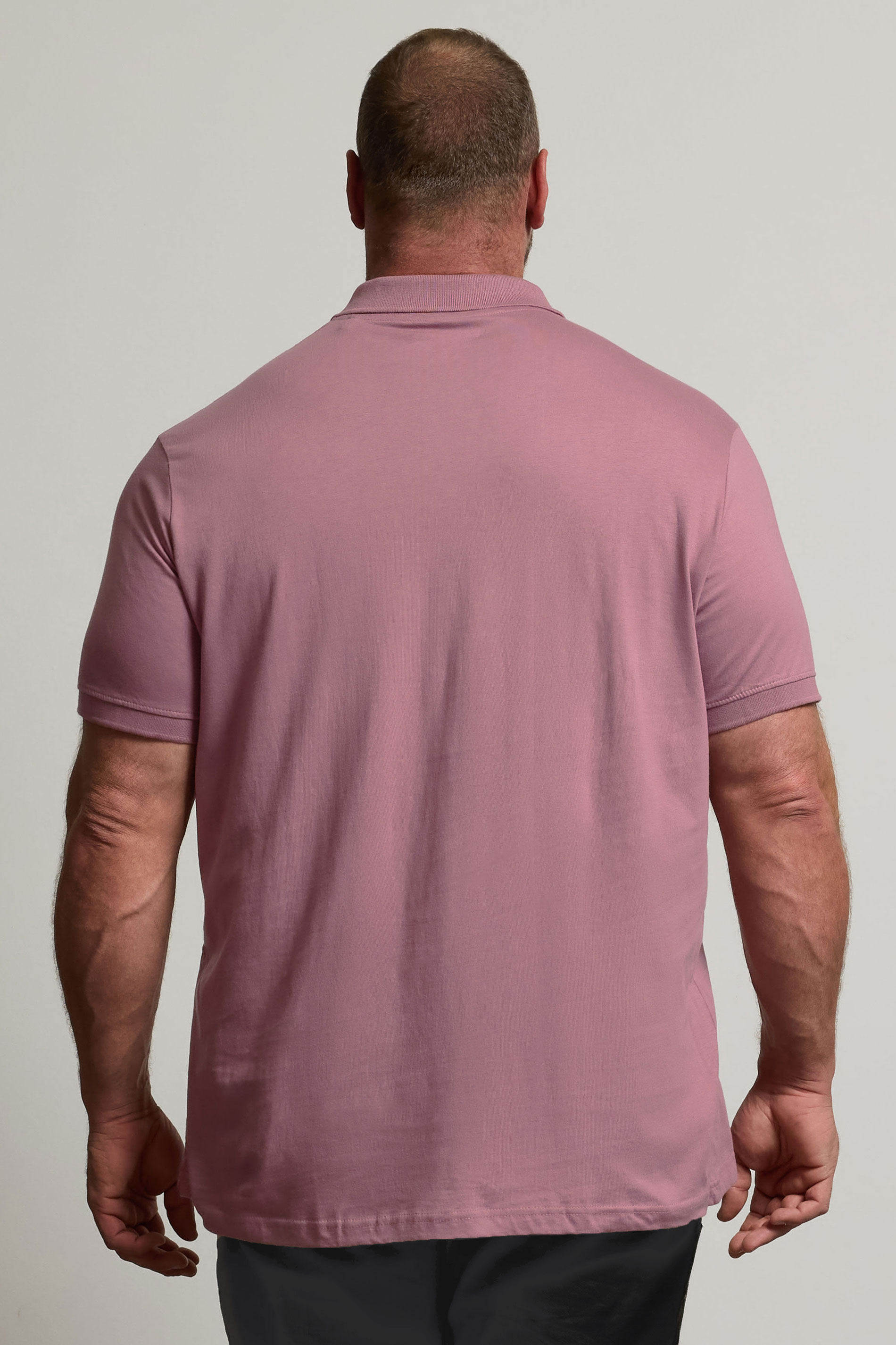 BadRhino Big & Tall Plum Purple Jersey Polo Shirt | BadRhino 3