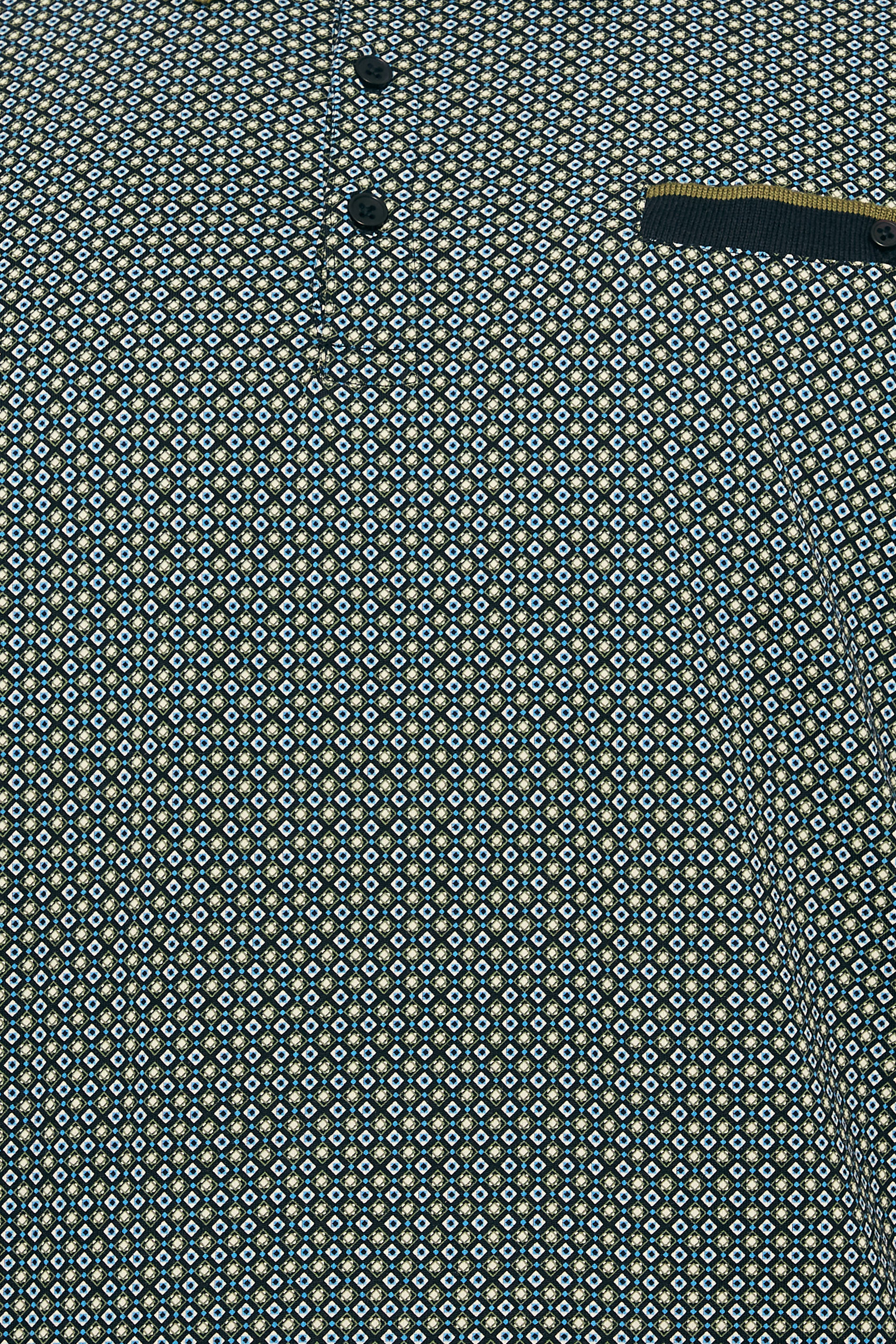 ESPIONAGE Big & Tall Navy Blue & Green Contrast Polo Shirt | BadRhino 2