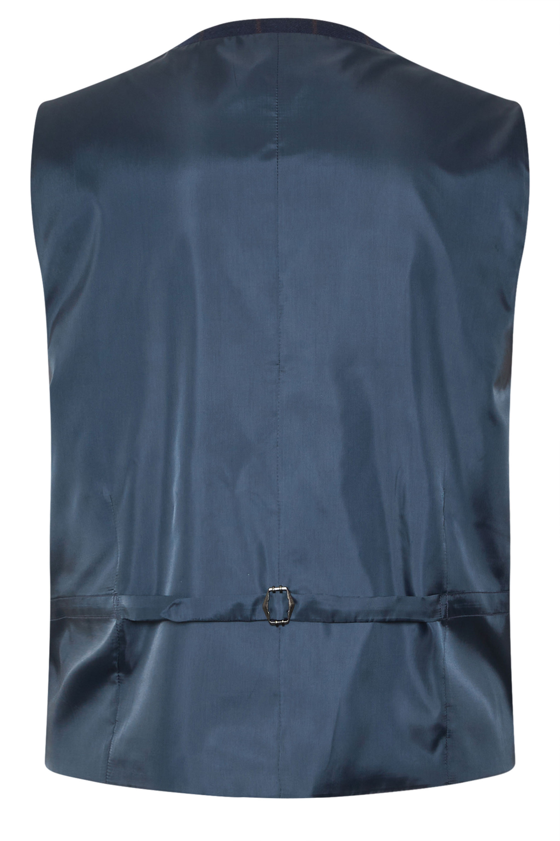 BadRhino Tailoring Big & Tall Navy Blue & Rust Orange Tweed Waistcoat | BadRhino 11