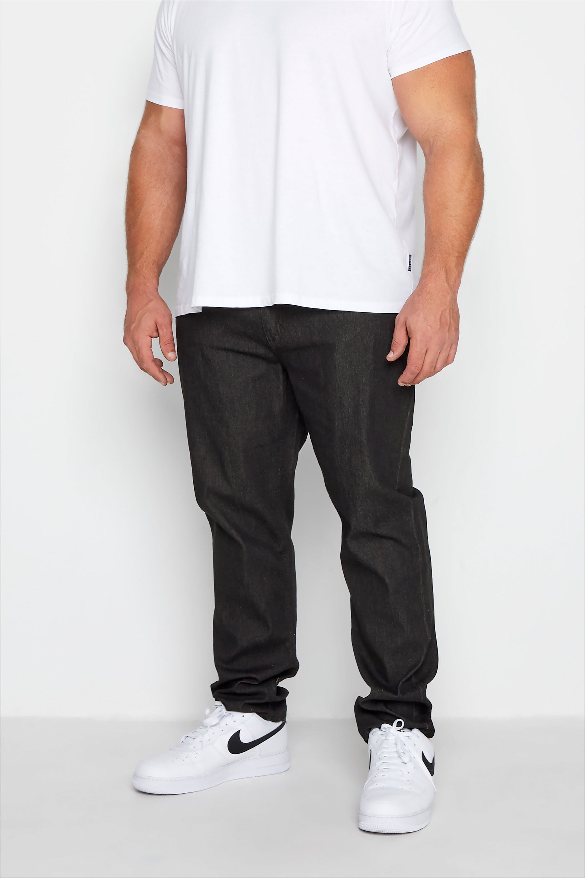 D555 Big & Tall Black Stretch Comfort Fit Jeans | BadRhino 3