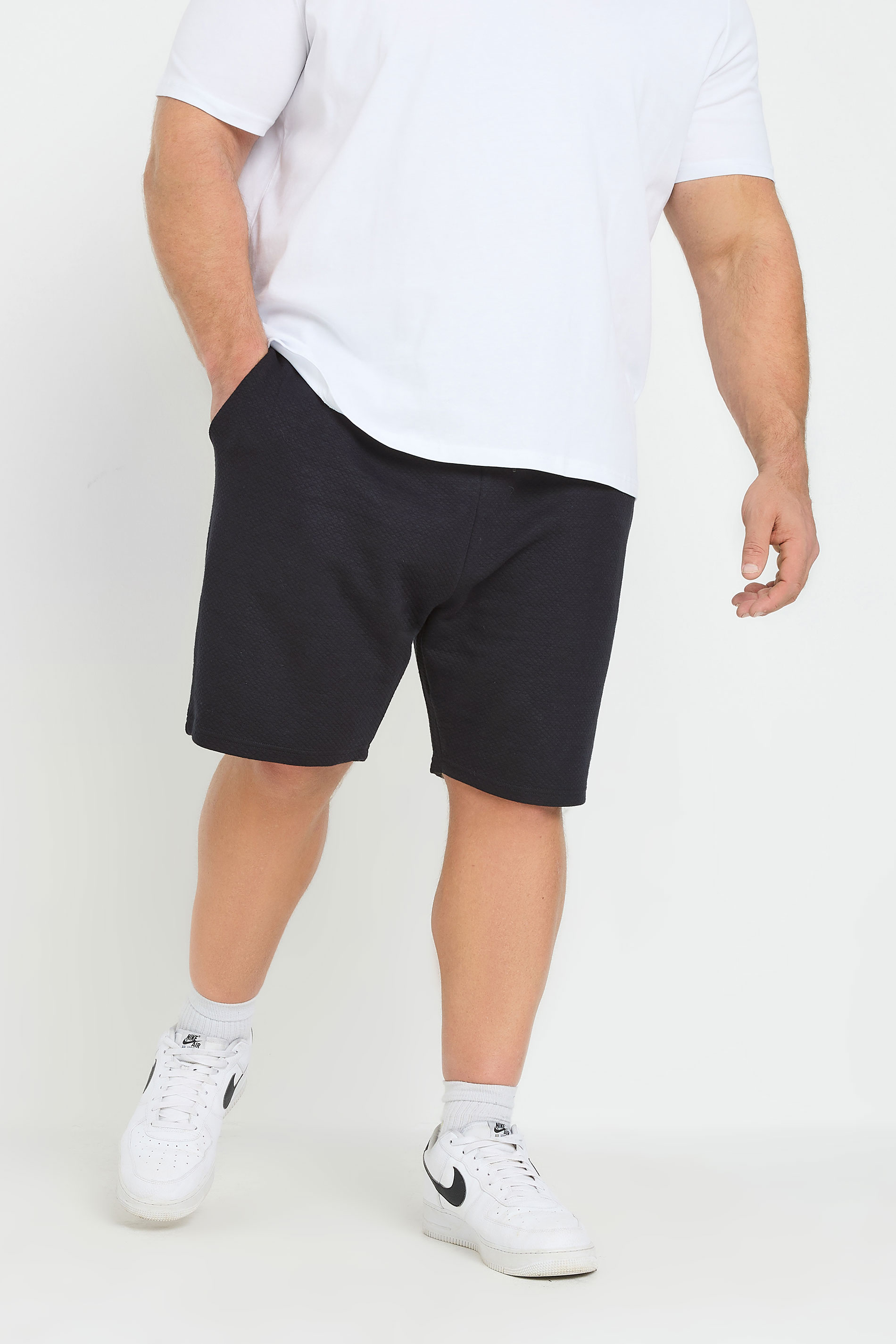 BadRhino Big & Tall Navy Blue Diamond Quilted Shorts | BadRhino 1